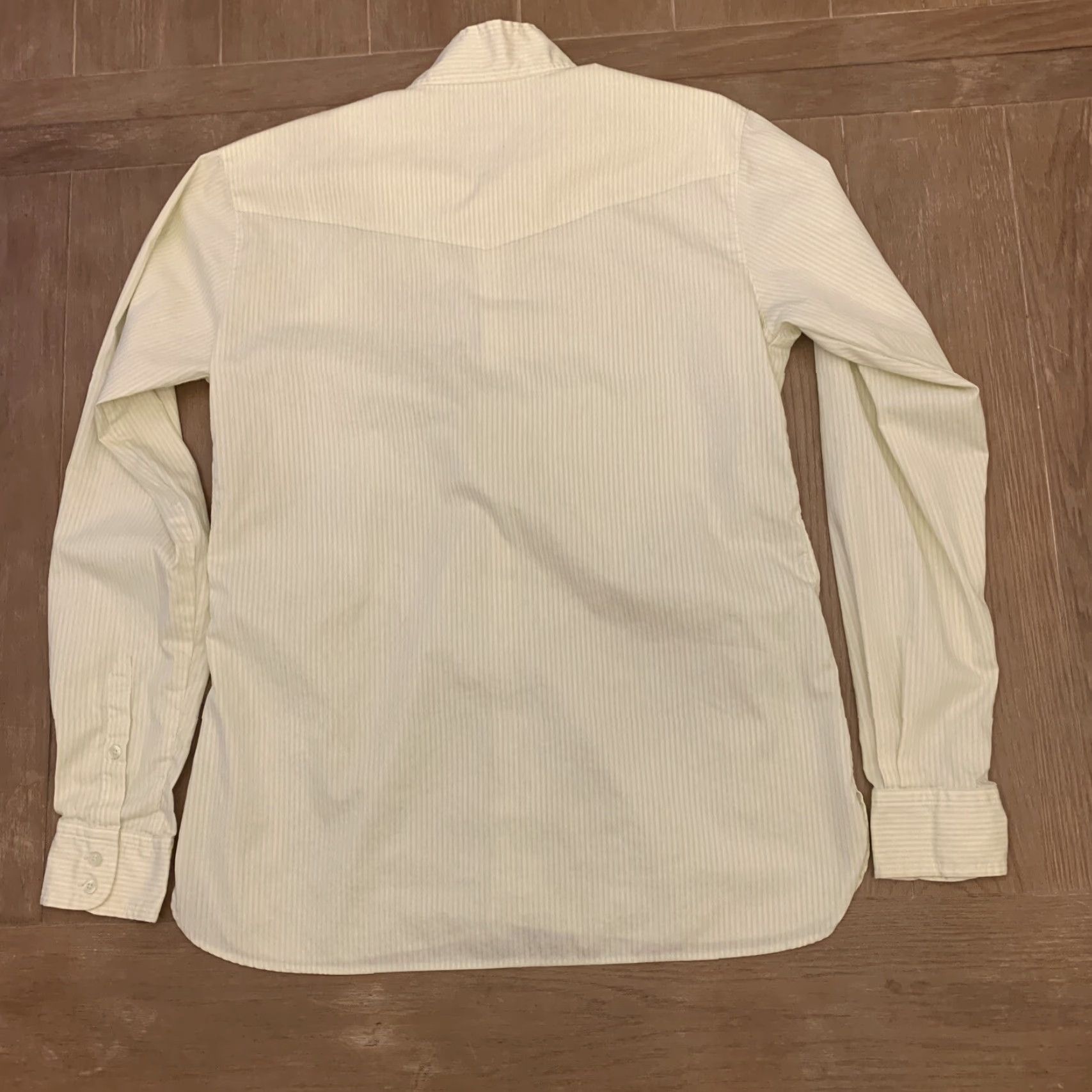 Ariat ARIAT PRO SERIES Long Sleeve Mock Neck Button-Up Dress Shirt Size 40 Yellowish Mens Size 40R - 8 Thumbnail
