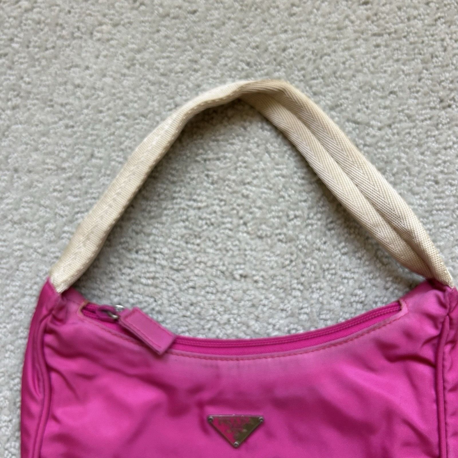 Prada Authentic Prada Pink Nylon Tessuto Messenger Mini Hobo Bag Y Size ONE SIZE - 2 Thumbnail