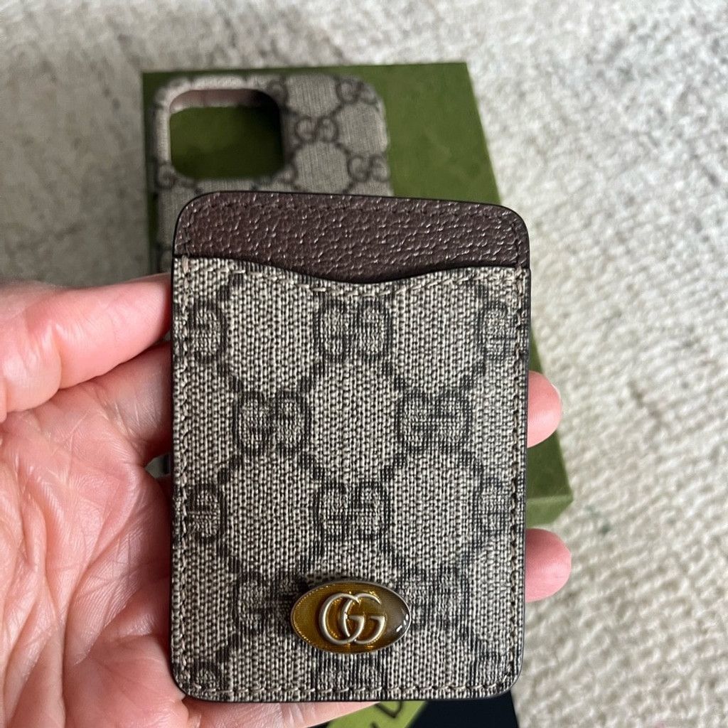 Gucci NEW Gucci Ophidia iPhone 13 Pro Case Detachable Card Holder Size ONE SIZE - 3 Thumbnail