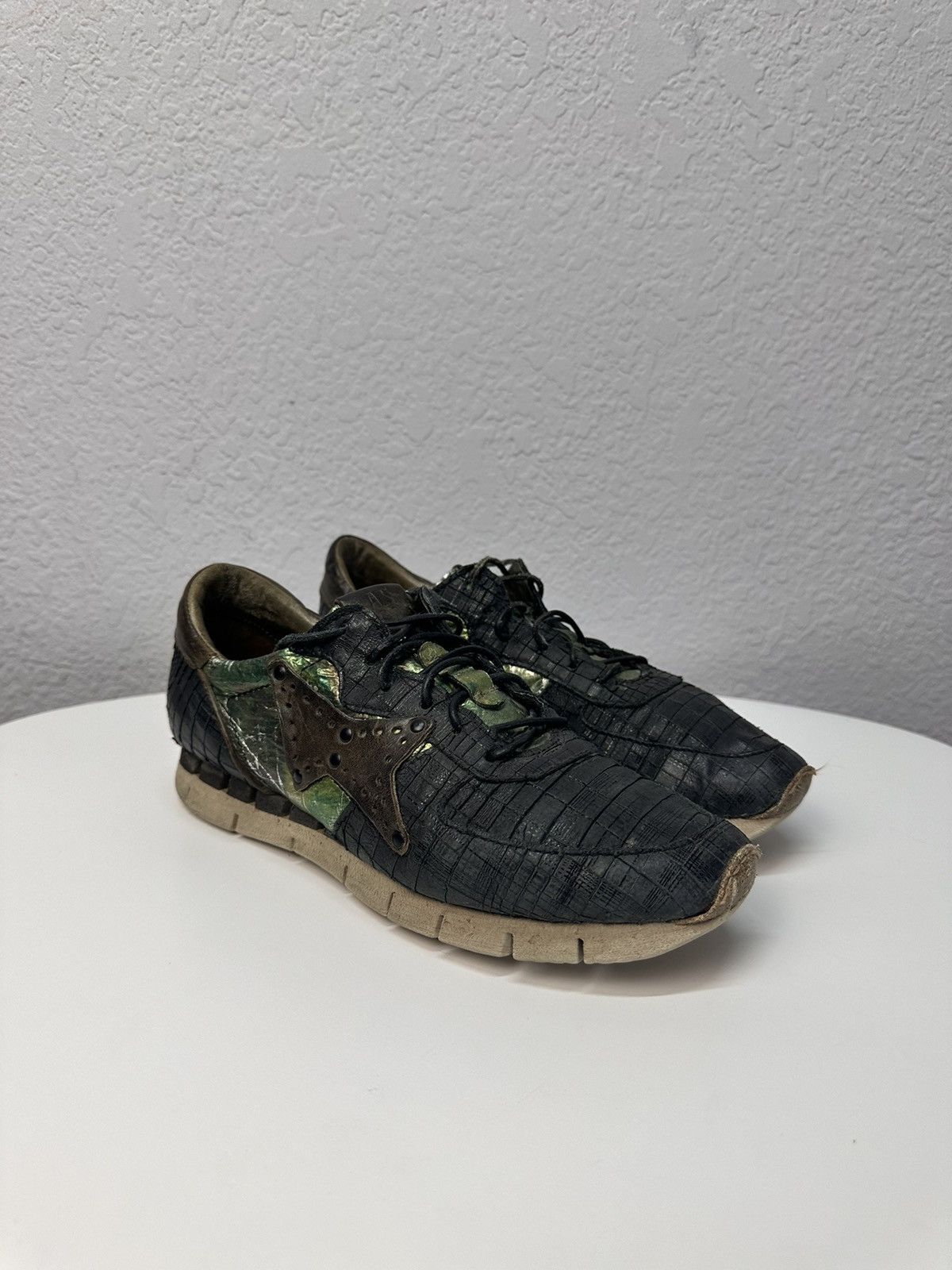 Vintage Leather Shoes AS 98 Western Avantgarde Italy Guidi