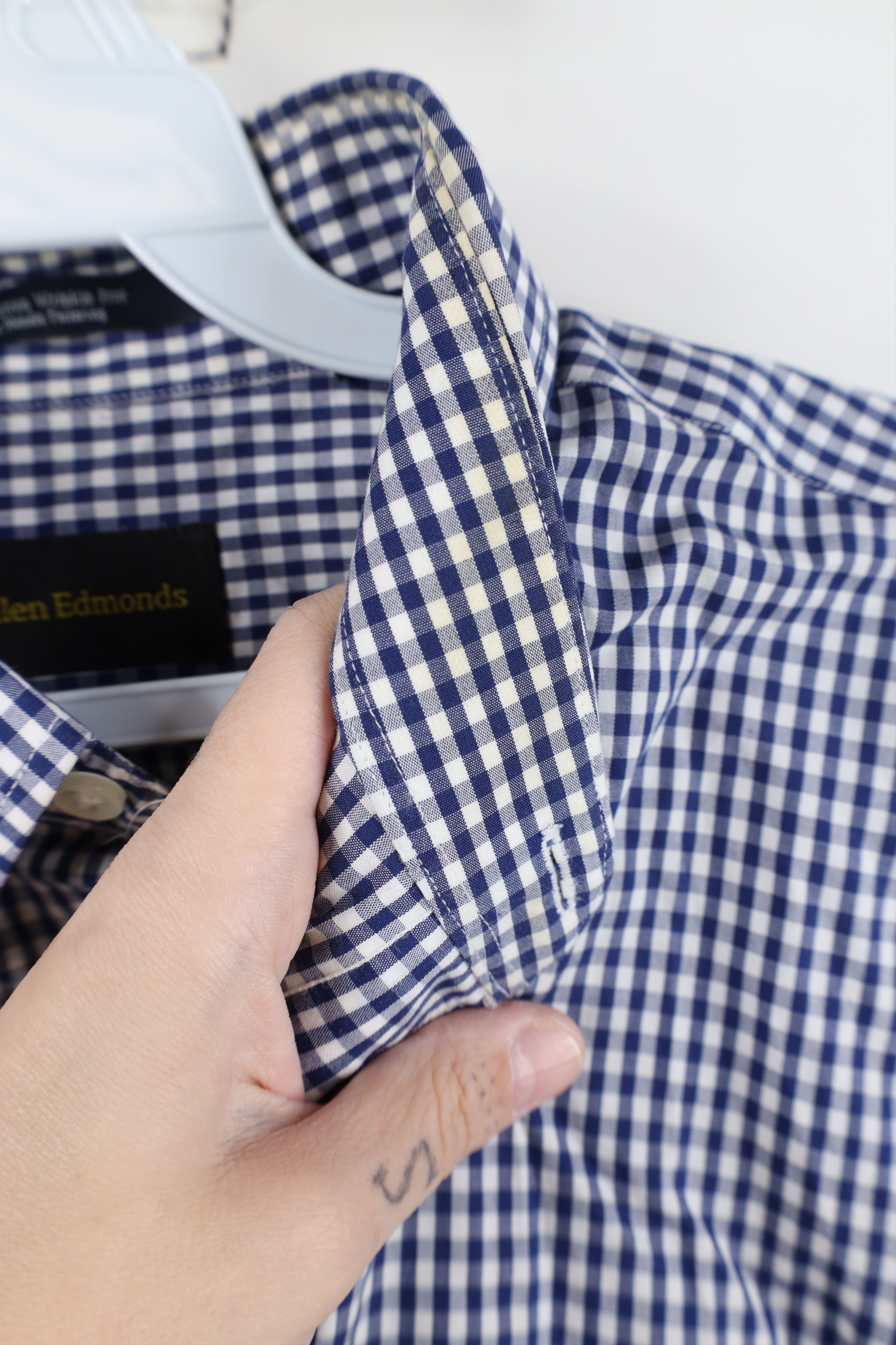 Allen Edmonds Allen Edmonds Single Needle Tailored Button Down Shirt Plaid Size US L / EU 52-54 / 3 - 11 Thumbnail