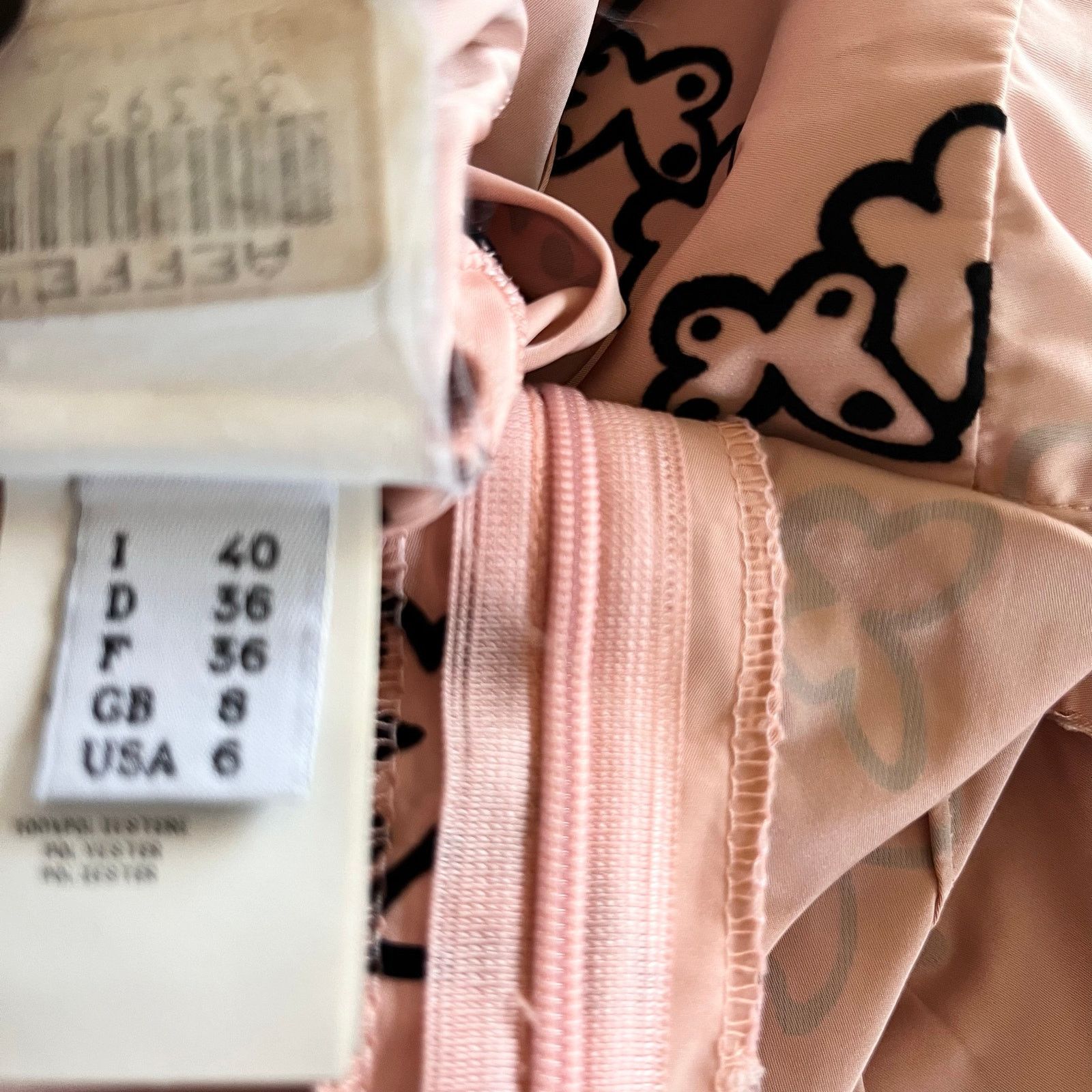 Moschino Moschino Pink Black Butterfly Print Pleated Midi Dress Size M / US 6-8 / IT 42-44 - 10 Thumbnail