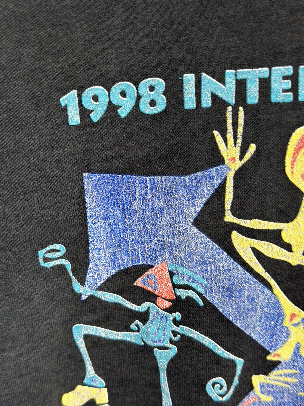 Fruit Of The Loom Thrashed vintage 1998 International The Spian Fest Tee Size US XXL / EU 58 / 5 - 5 Thumbnail