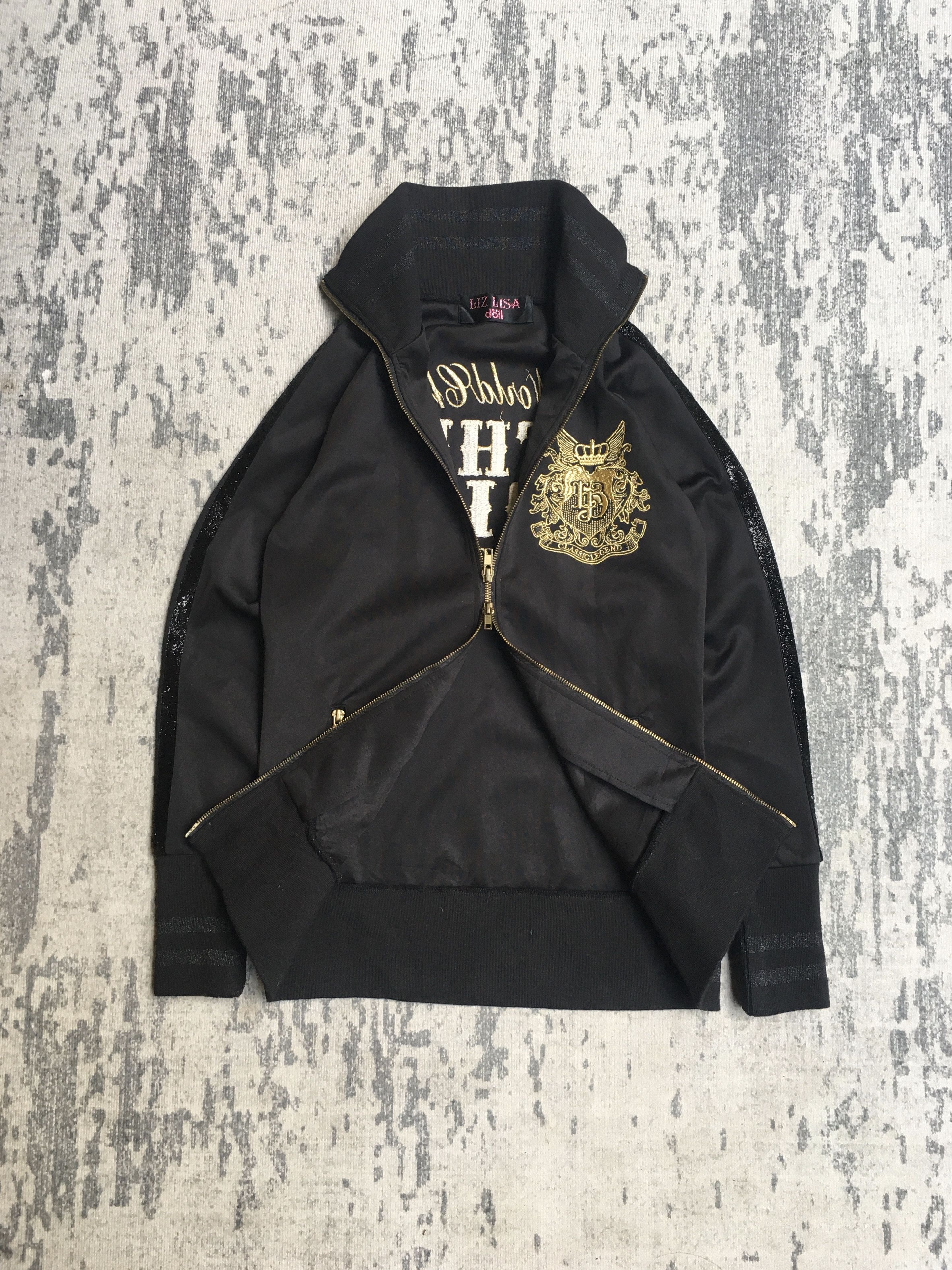 Japanese Brand The Dolls Gold Embroidery Glitter LizLisa Doll Double Zipper Size US S / EU 44-46 / 1 - 1 Thumbnail