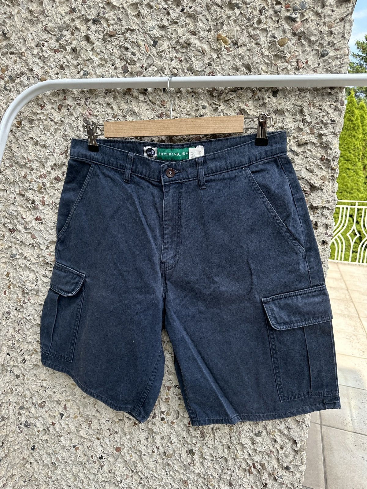 Levi's Vintage Levis Silver Tab 1989 90s hong kong cargo jorts Size US 34 / EU 50 - 1 Thumbnail