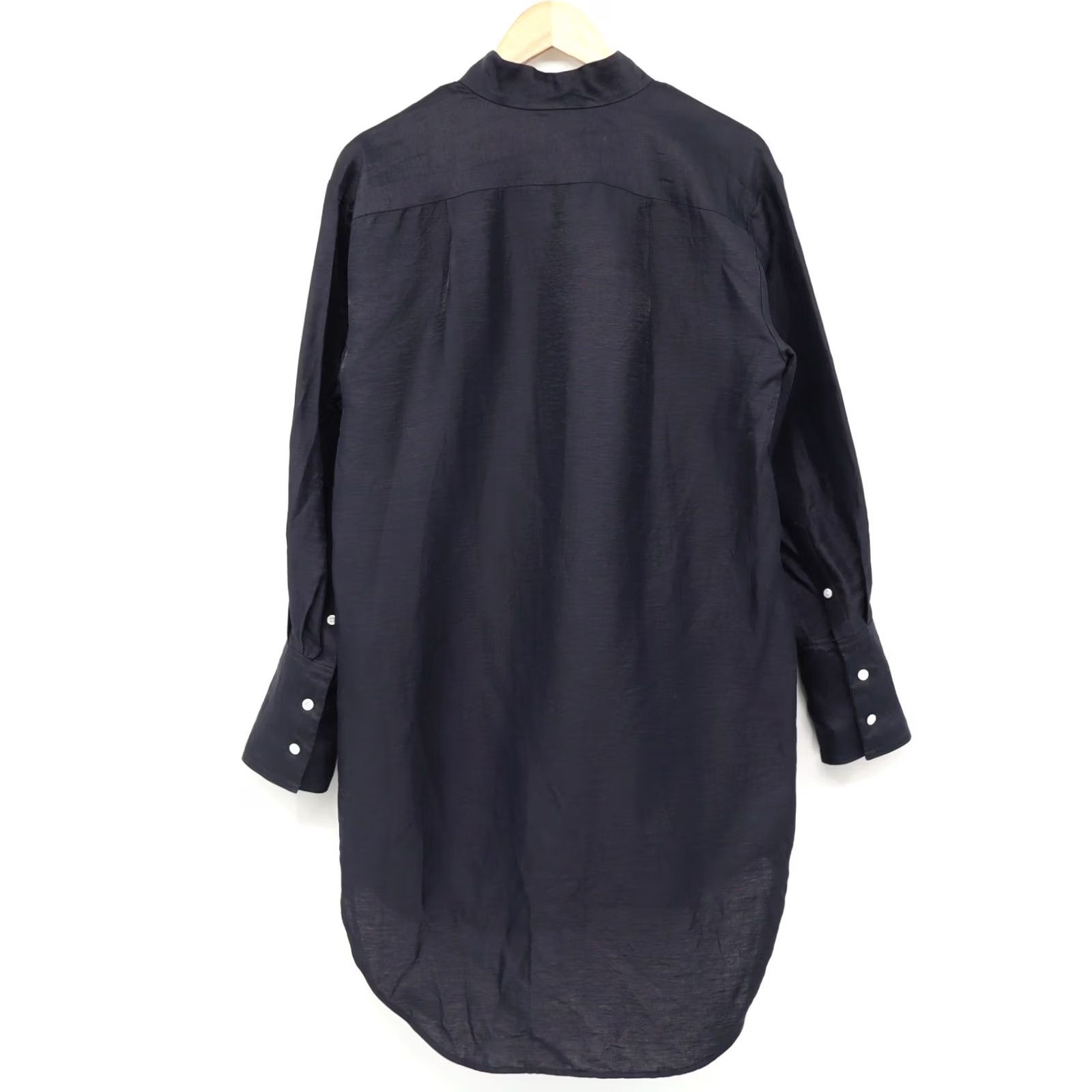 Frame FRAME Shirt Dress Women's Navy Linen Button Down Midi Casual Sz S Size S / US 4 / IT 40 - 2 Thumbnail
