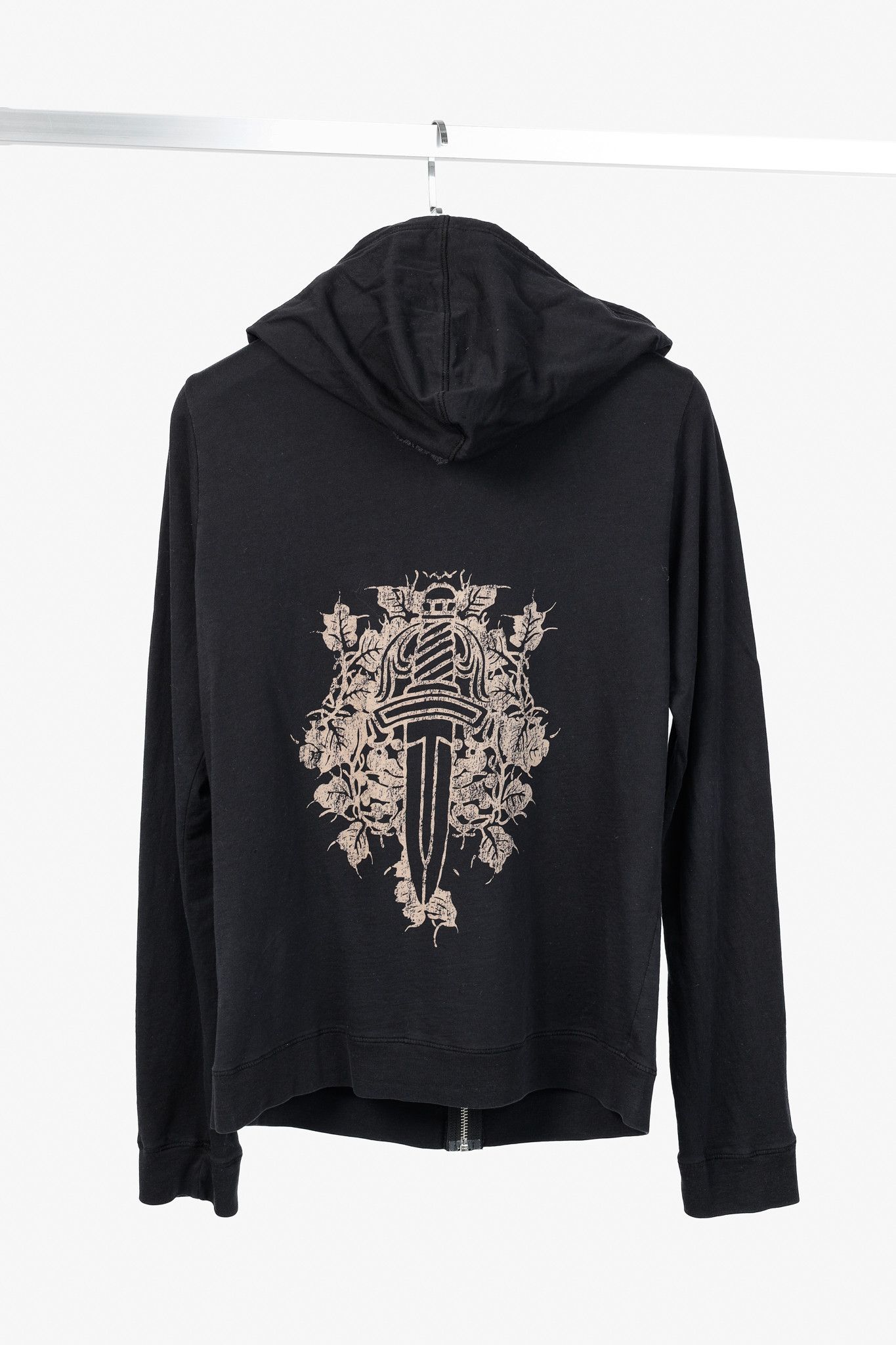 Chrome Hearts Chrome Hearts Black Cotton Jersey Dagger-Print Hoodie Size L / US 10 / IT 46 - 2 Thumbnail