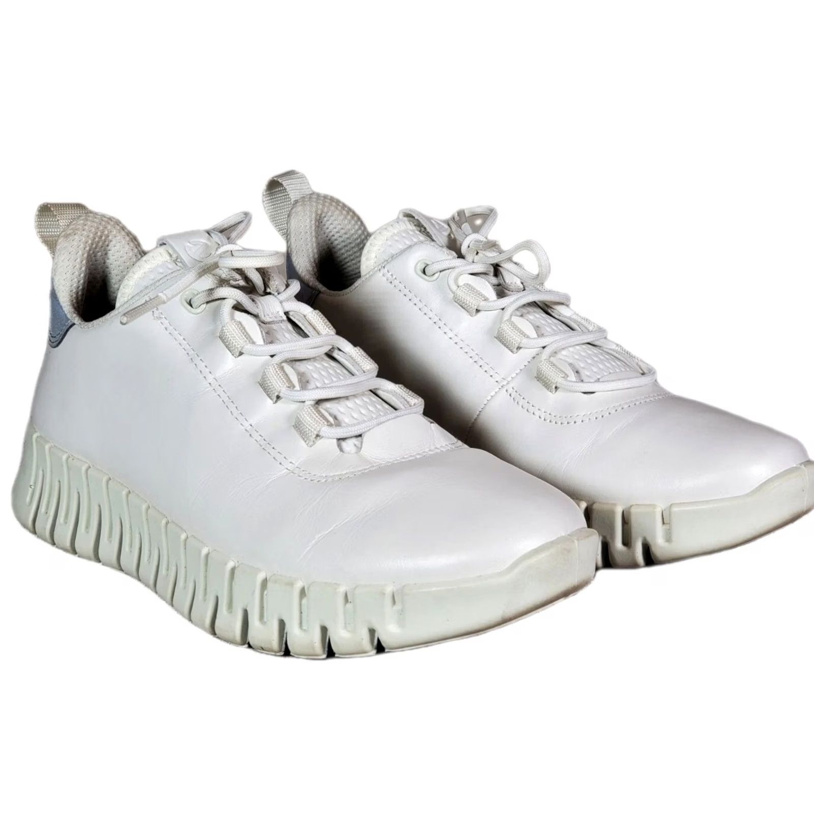 Ecco ECCO Gruuv W White Leather Leisure Walking Trainers Sneakers Women’s US 6 - 6.5 Size US 5 / IT 35 - 2 Thumbnail