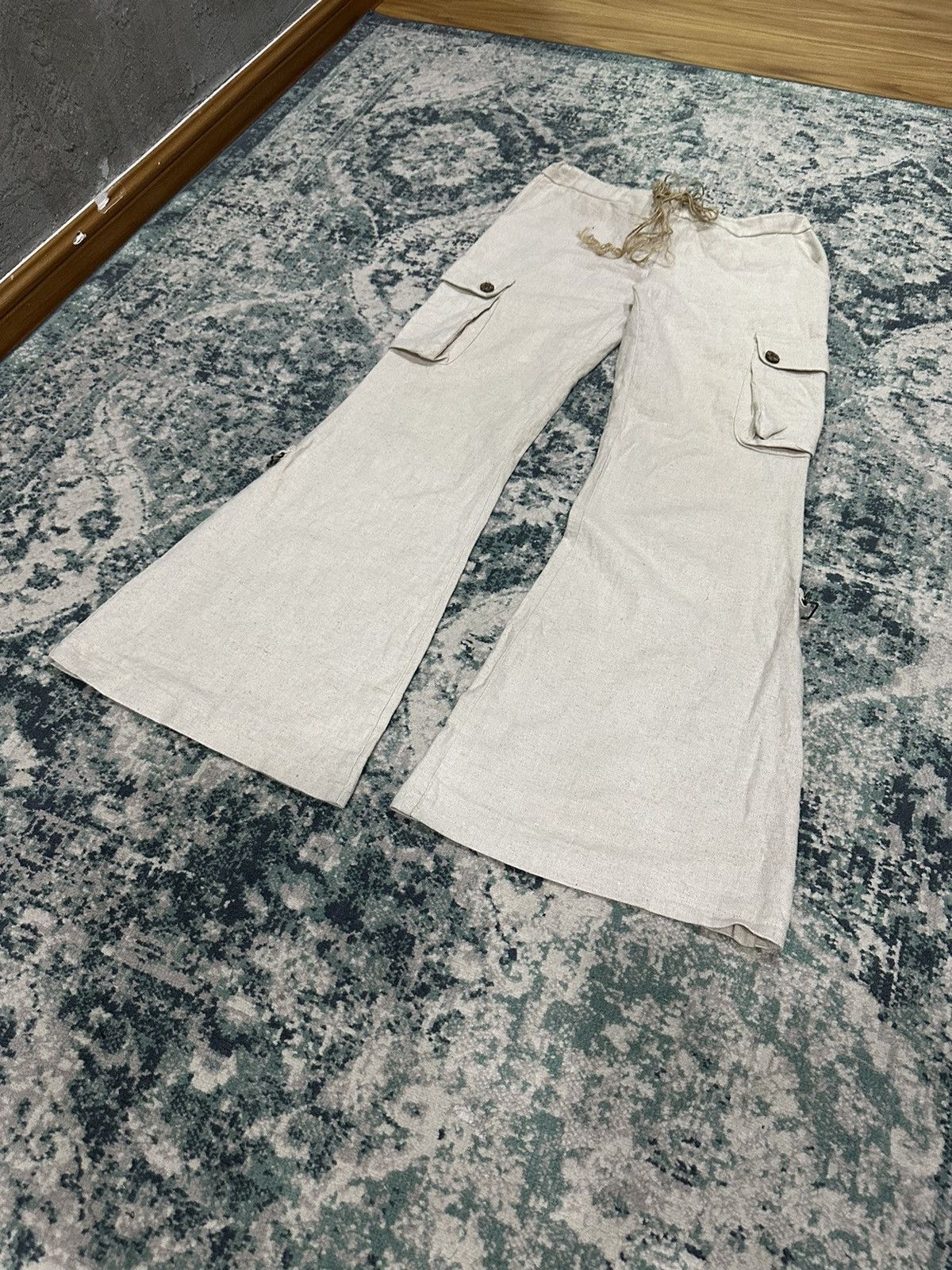 14th Addiction G.O.A Sack Cloth Flare Cargo Pant Size US 31 - 20 Thumbnail
