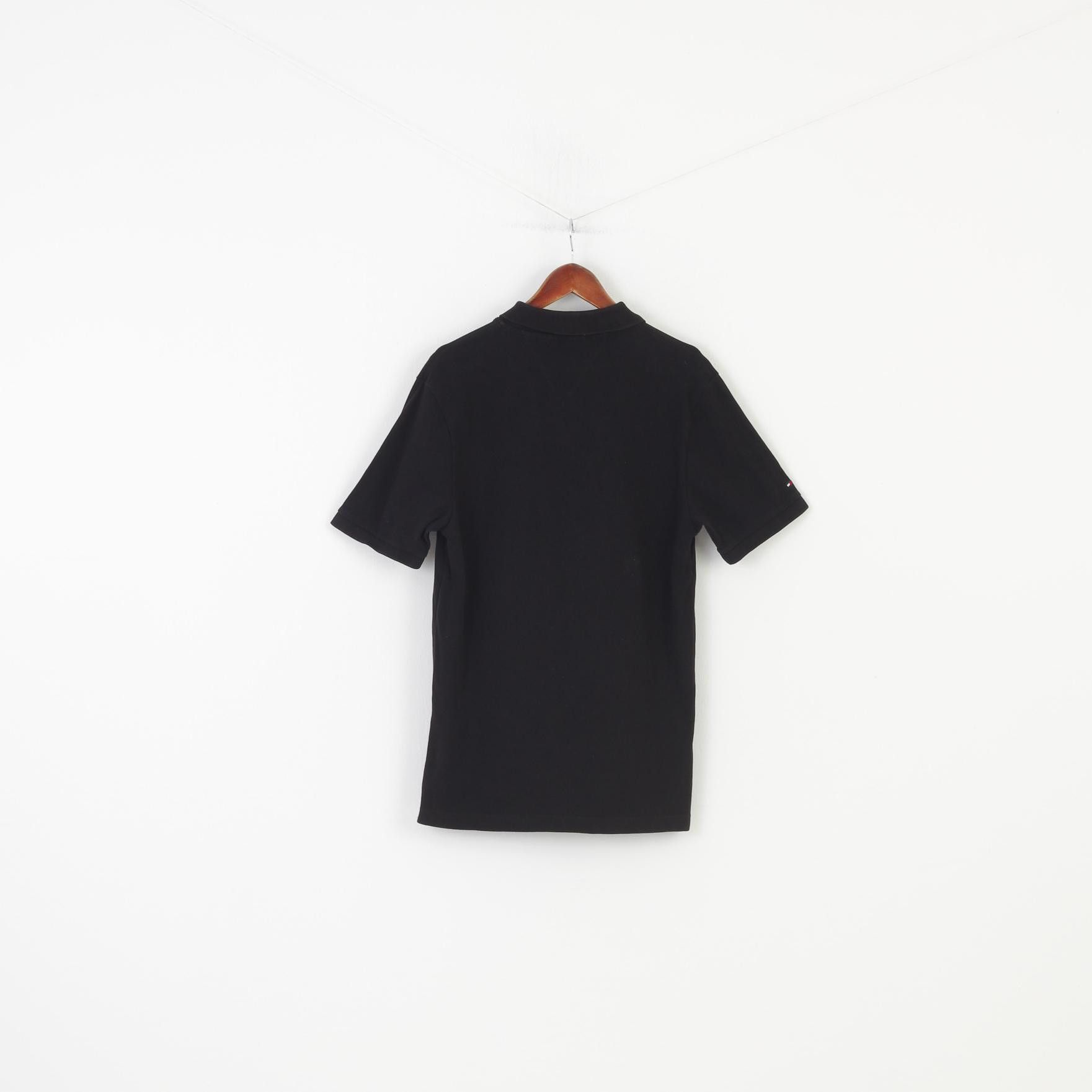 Tommy Hilfiger Tommy Hilfiger Men XL (M) Polo Shirt Black 10375 Size US XL / EU 56 / 4 - 8 Thumbnail