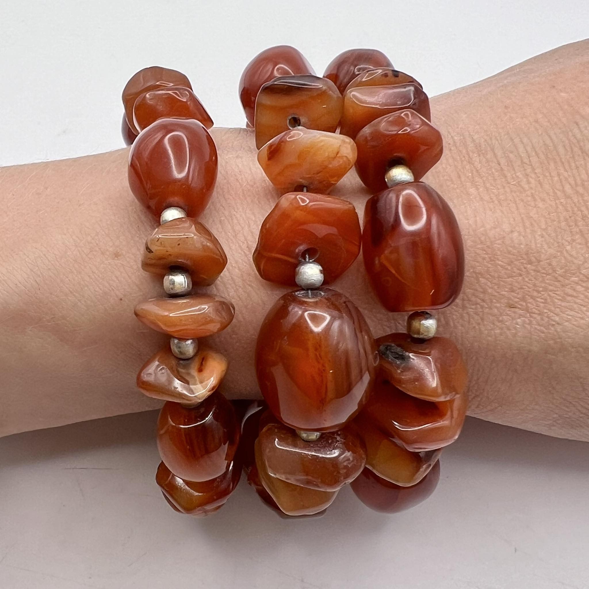 Vintage Vintage Jewelry Beads Necklace Caramel Cornelian Natural Size ONE SIZE - 5 Thumbnail