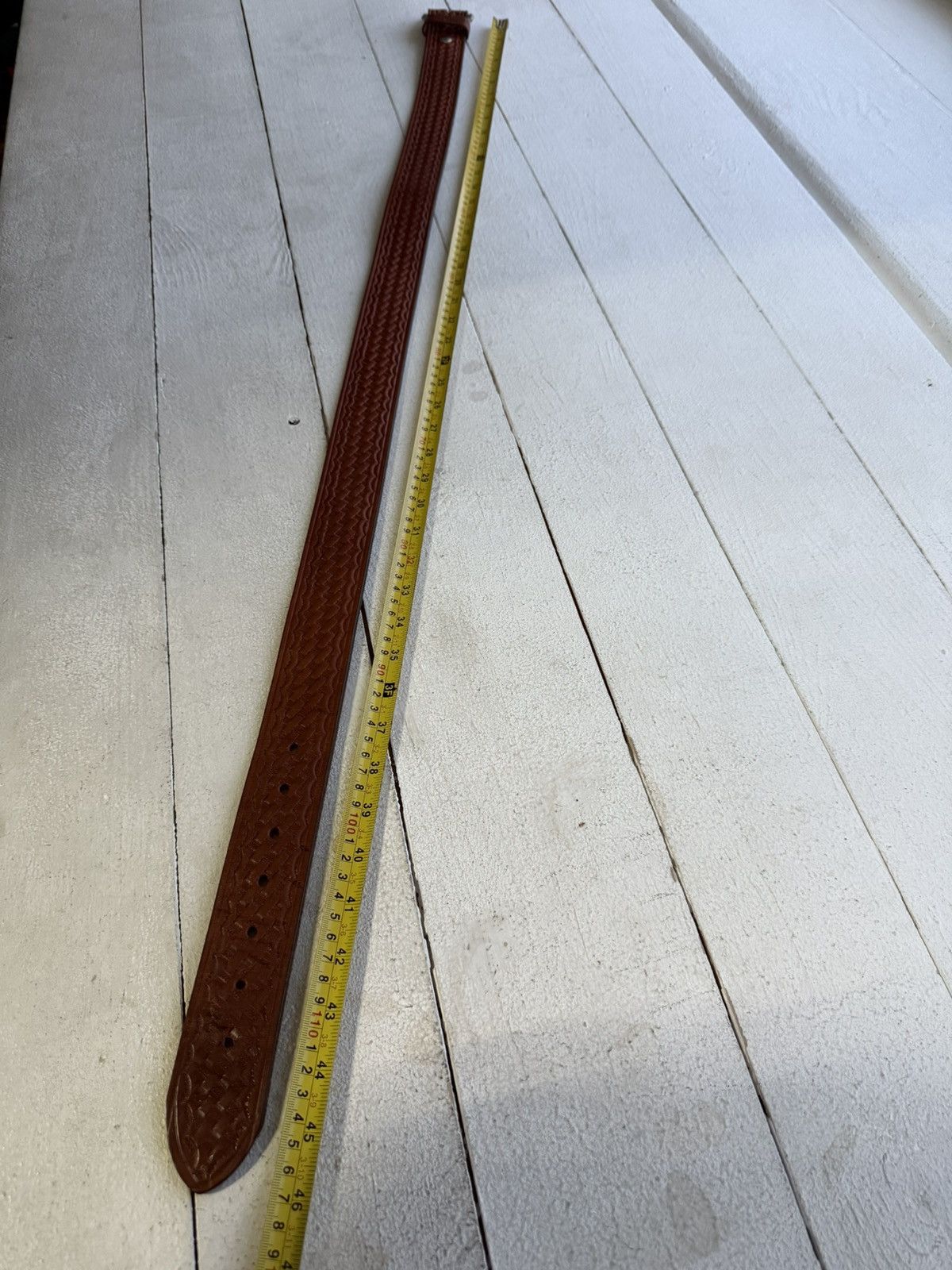 Cowboy Equipment × Hysteric Glamour × Japanese Brand Vintage 90s BUCHEIMER Leather Hawaii Cowboy Belt Size ONE SIZE - 10 Thumbnail