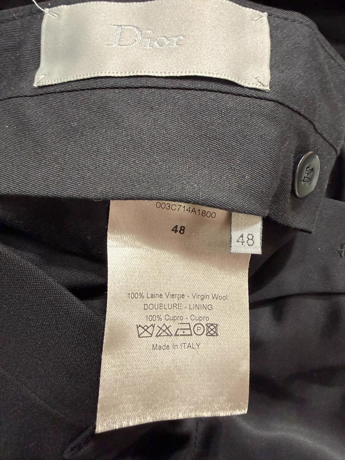 Dior Dior Men 2023ss Black Two-Button Wool Suit 48 Size 48R - 5 Thumbnail