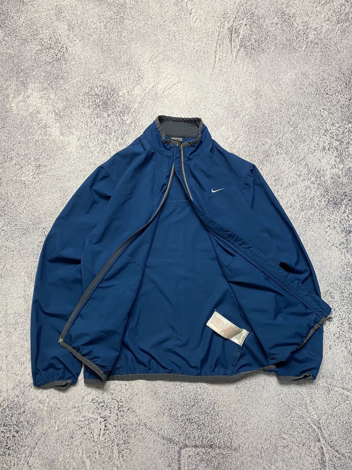 Nike × Vintage Nike Vintage 90s Y2K Nylon Swoosh Track Jacket Size US S / EU 44-46 / 1 - 5 Thumbnail