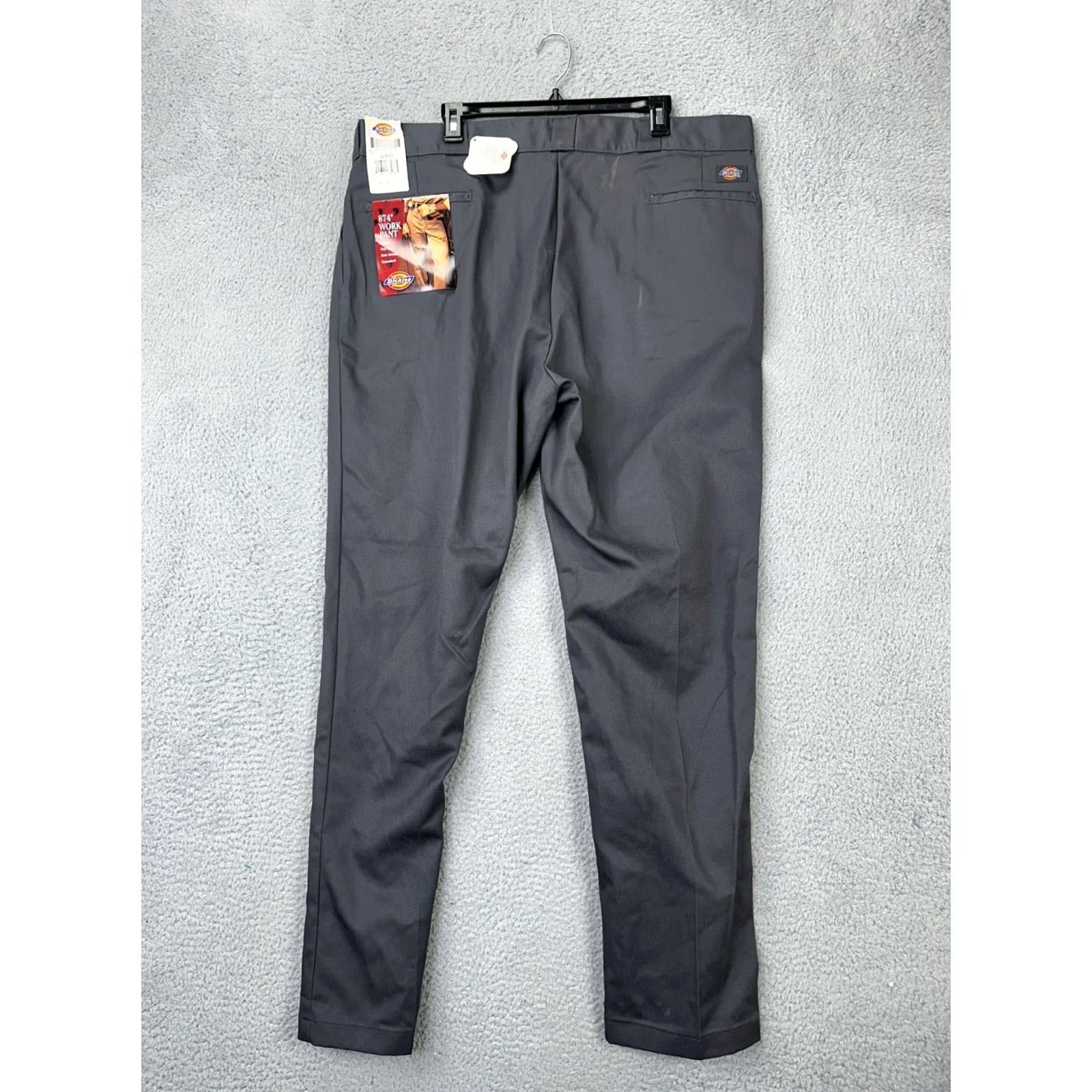 Dickies Dickies Pants Mens 42X32 874 Grey Khaki Chino Workwear Flat Front Straight NEW Size US 42 / EU 58 - 4 Thumbnail