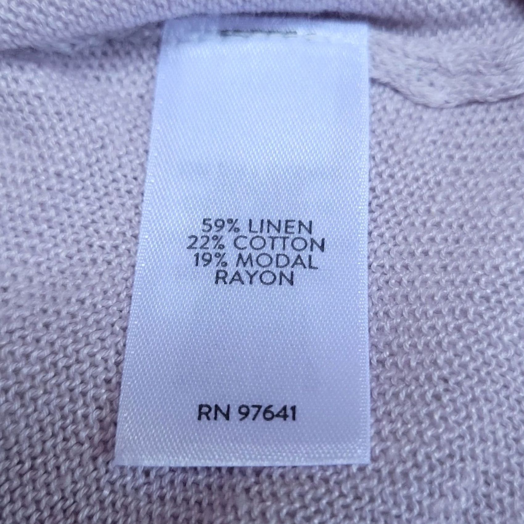 J. Jill J.Jill Womens Sweater Cardigan XS Lavender Linen Blend Open-Front Knit Casual Classic Autumn Size XS / US 0-2 / IT 36-38 - 5 Thumbnail