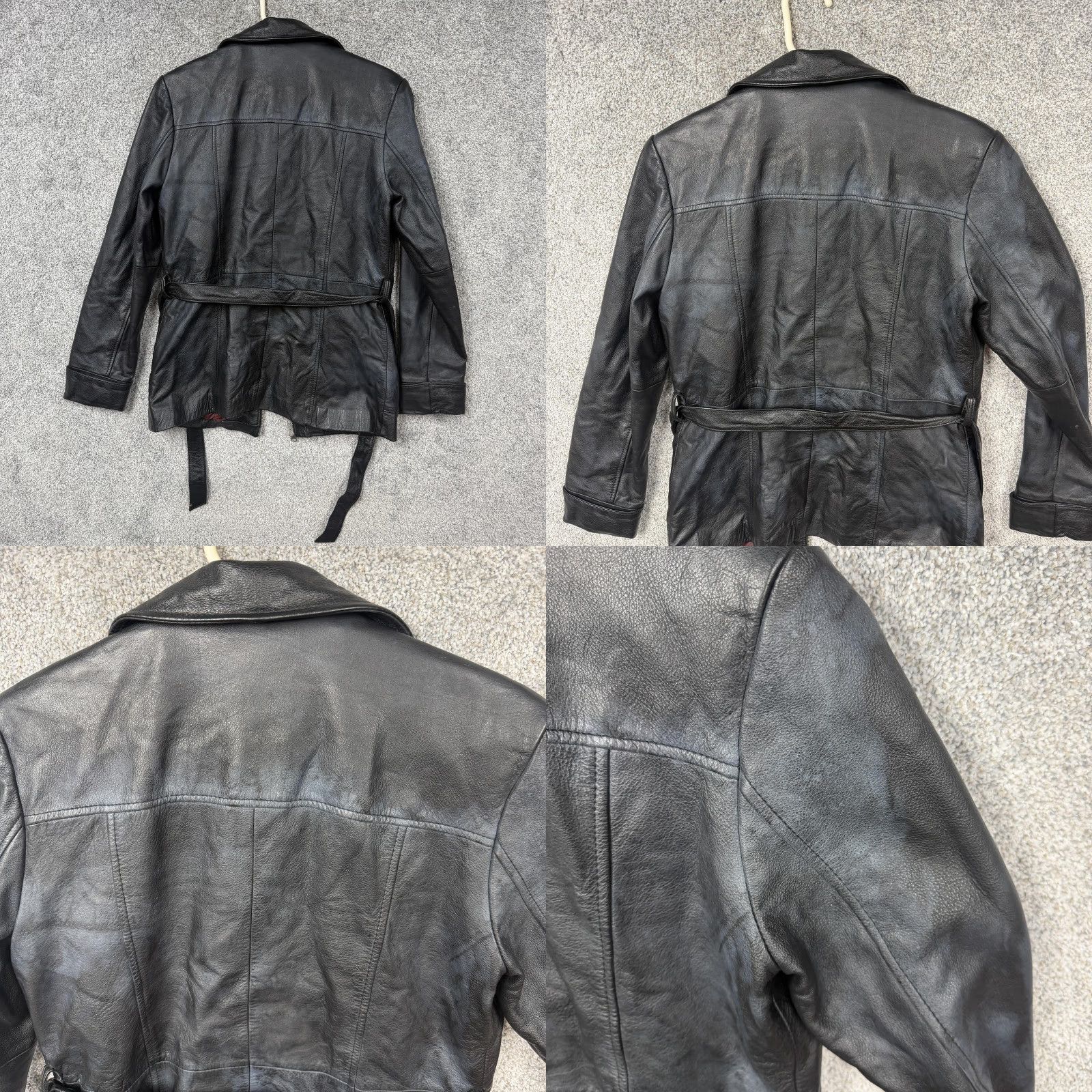 Vintage VINTAGE Wilsons Leather Jacket Womens S Black Belt Thinsulate Moto Grunge Jacket Size S / US 4 / IT 40 - 9 Thumbnail