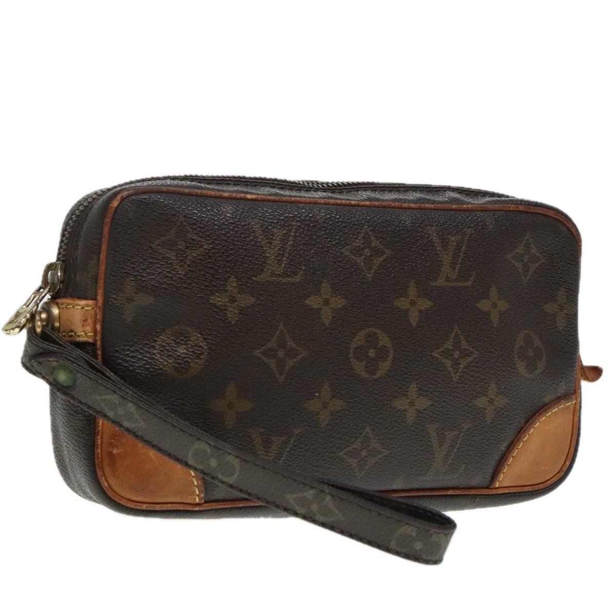 Louis Vuitton Marly Dragonne Brown Canvas Clutch Bag (Pre-Owned) Size ONE SIZE - 1 Thumbnail