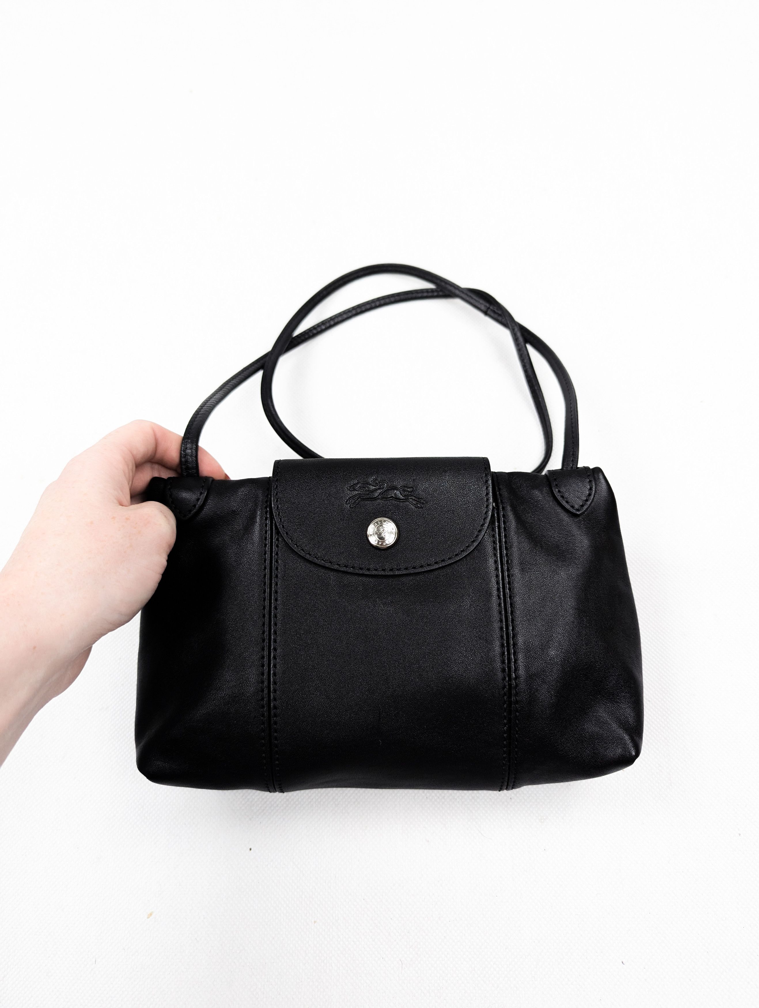 Longchamp longchamp black leather bag crossbody shoulder bag Size ONE SIZE - 9 Thumbnail