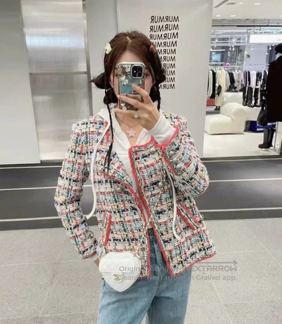 Chanel Chanel Colorful Mosaic Tweed Jacket. Size XXS / US 00 / IT 34 - 6 Thumbnail