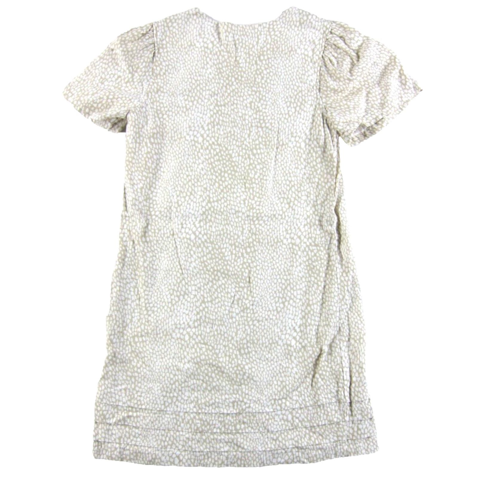 Nicole Miller Nicole Miller Linen Beige Ivory Short Sleeve V-Neck Tunic Shift Dress S - Women's Dress Size 28" / US 6 / IT 42 - 2 Thumbnail