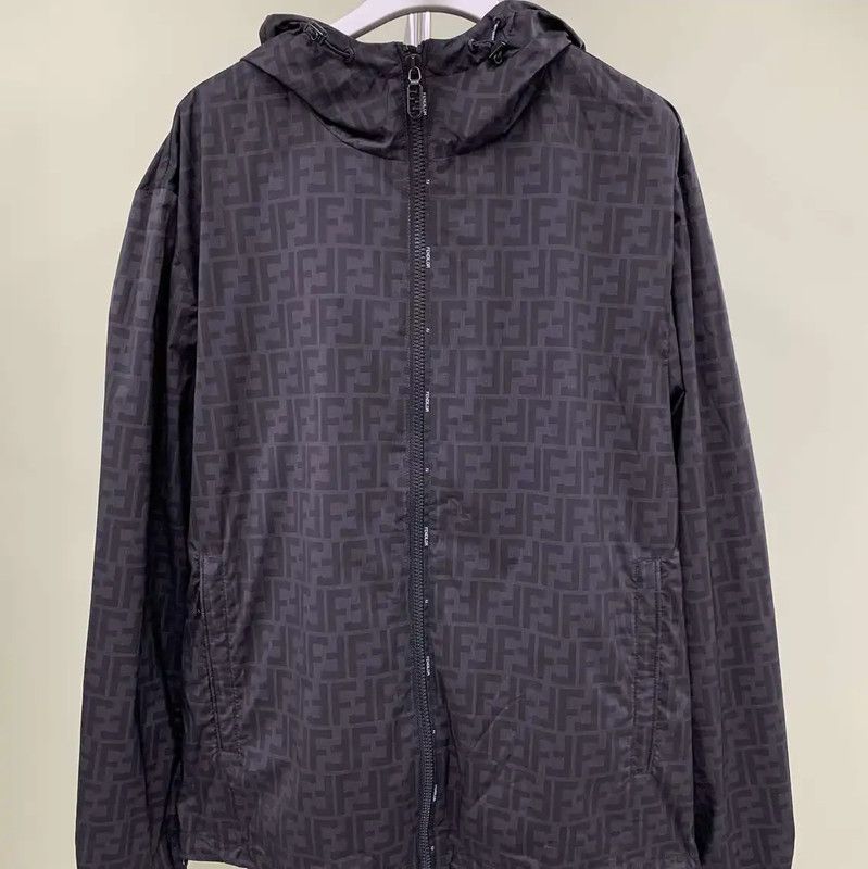 Fendi FENDI Men's Casual Blue Purple Hooded Jacket 0089 Size US M / EU 48-50 / 2 - 1 Thumbnail