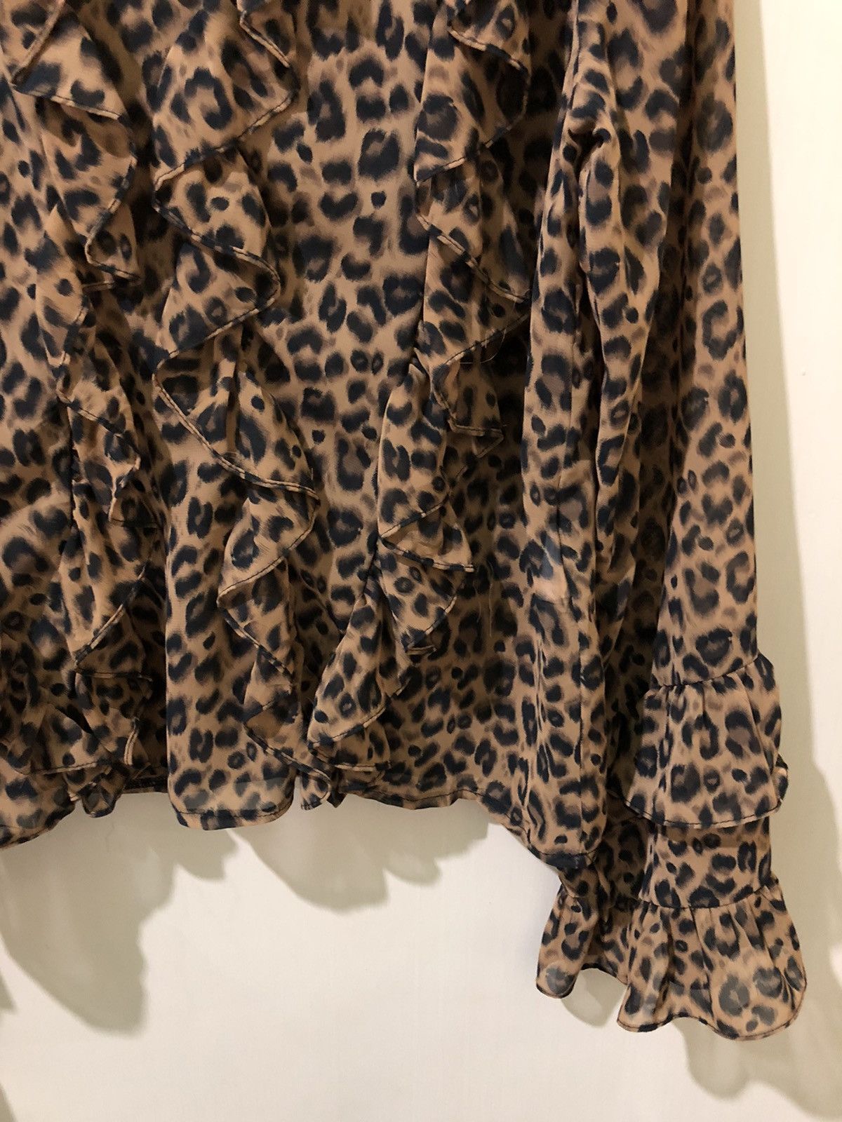 If Six Was Nine Style Nanda Leopard Blouse Asian Style Korean & Japanese Size ONE SIZE - 7 Thumbnail