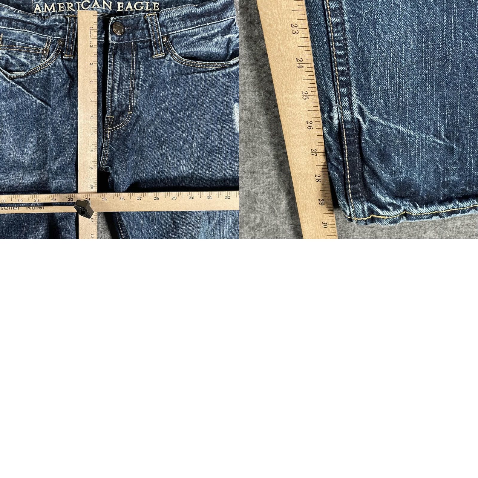 American Eagle Outfitters American Eagle Jeans Mens 30x30 Blue Straight Leg Distressed Denim 30in Regular Waist 30in Hong Kong Black? Size US 30 / EU 46 - 9 Thumbnail