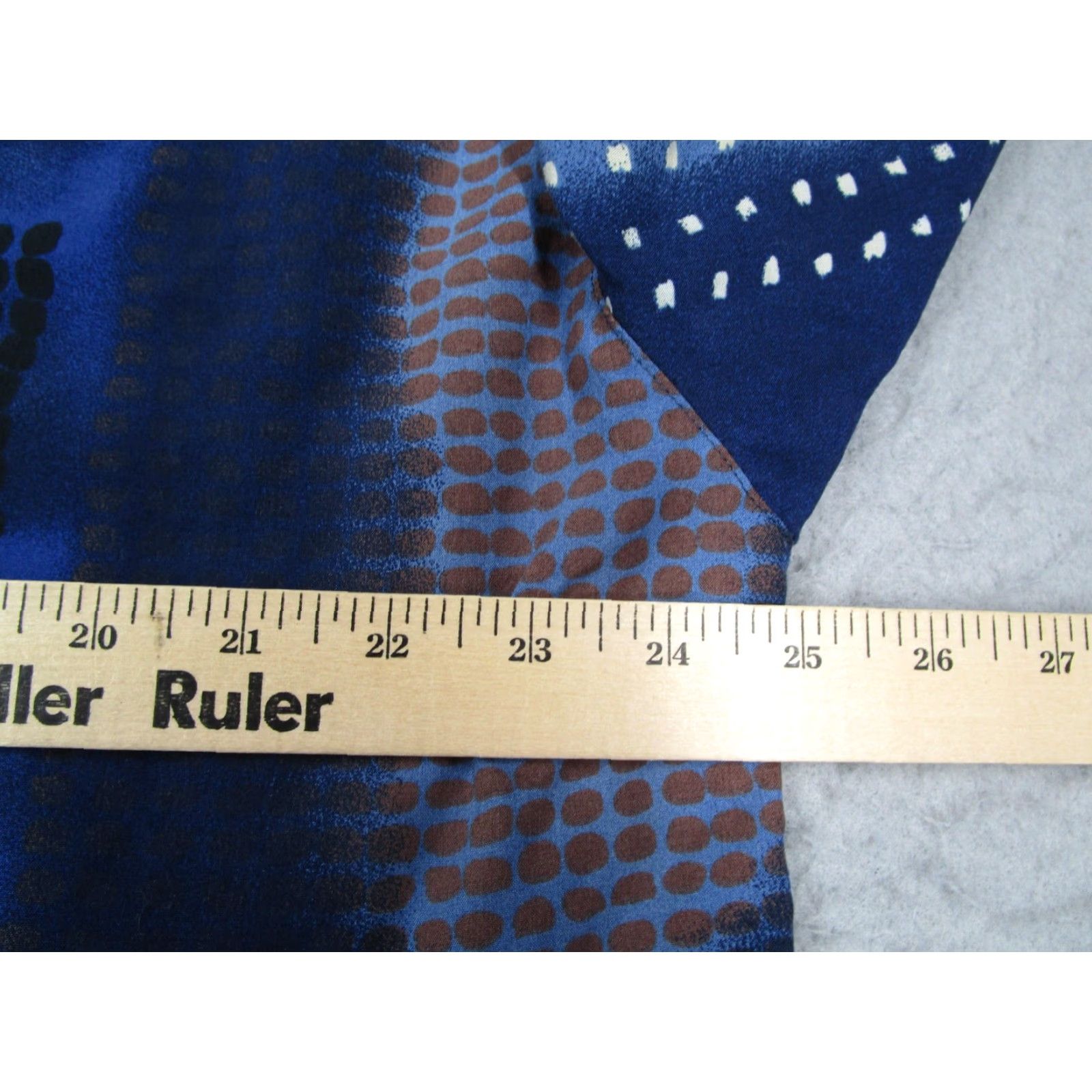 Vintage Haupt Dress Shirt Mens XL Blue Geometric Modal Long Sleeve Made In Germany Y2K Size 46R - 6 Thumbnail