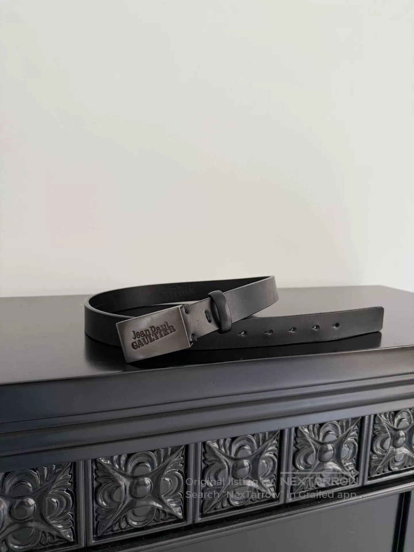 jean paul gaultier logo belt.