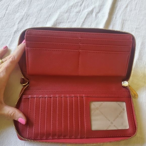 Michael Kors Michael Kors Red Zip Wallet Size ONE SIZE - 5 Thumbnail