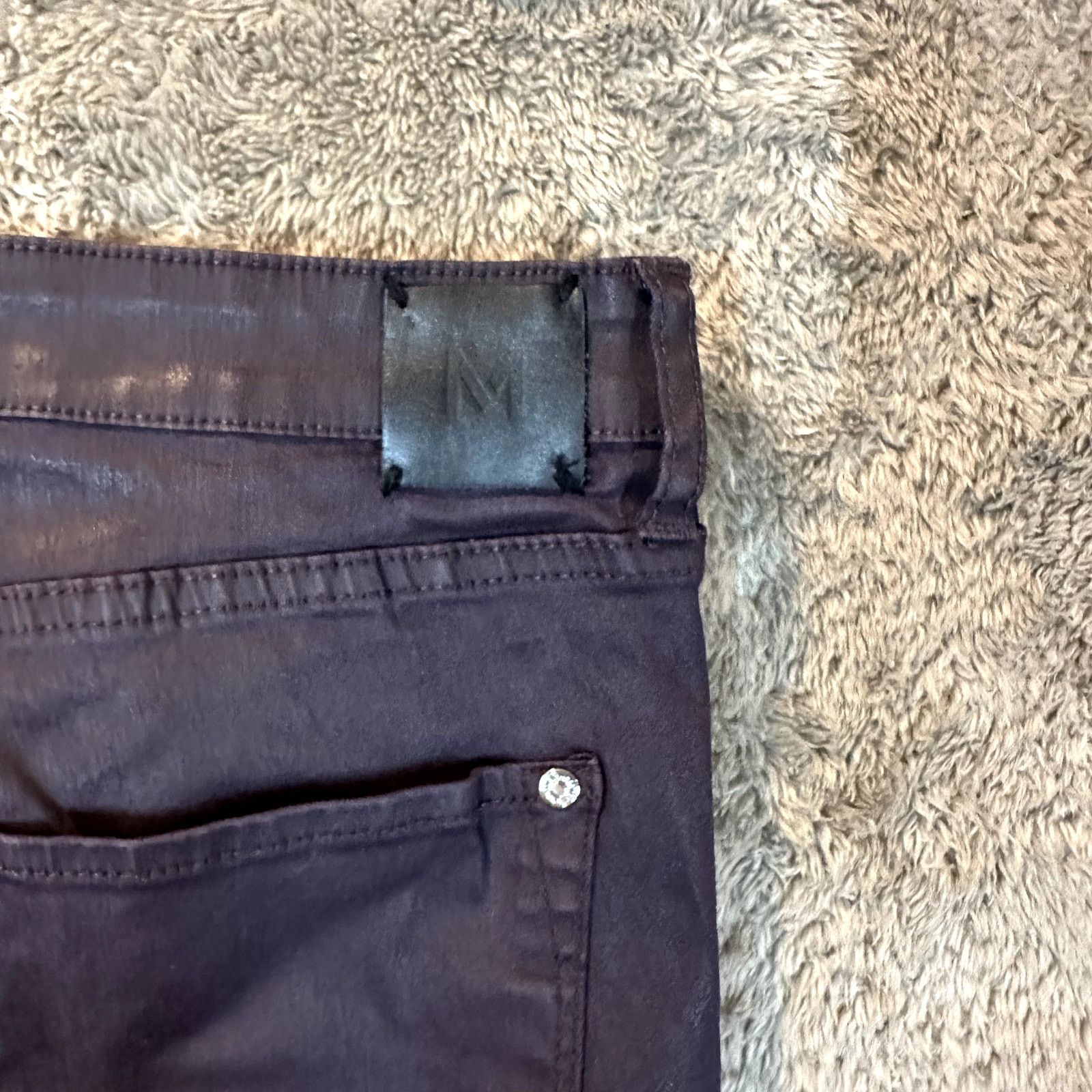 Other MNG Eggplant Purple Coated Denim Pants Jeans Belle Skinny 6 Size 28" / US 6 / IT 42 - 6 Thumbnail
