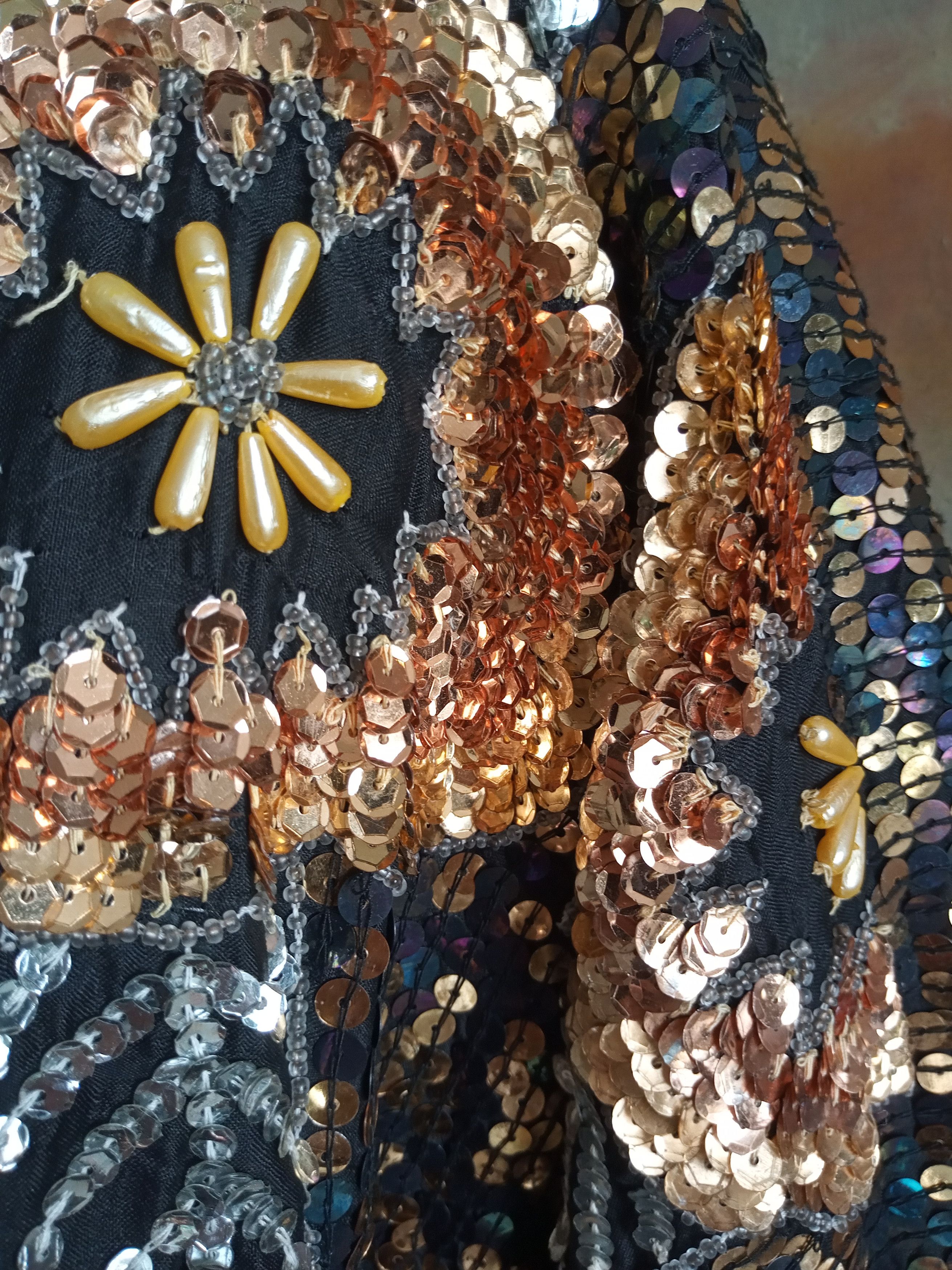 Vintage Large sequin blouse Size XL / US 12-14 / IT 48-50 - 10 Thumbnail