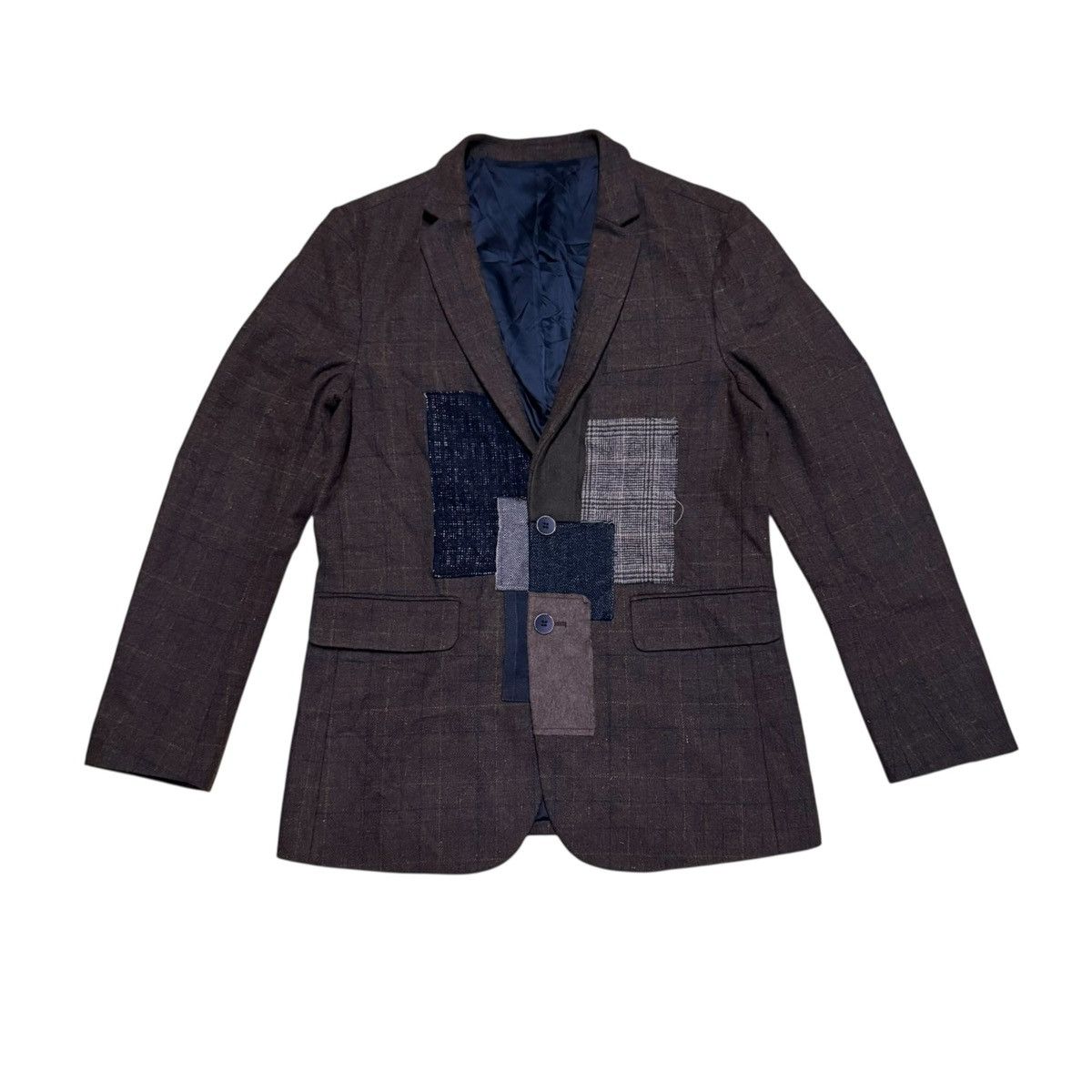 Japanese Brand Vintage Vikingar Patchwork Blazer Kapital Inspired Size 40R - 1 Thumbnail