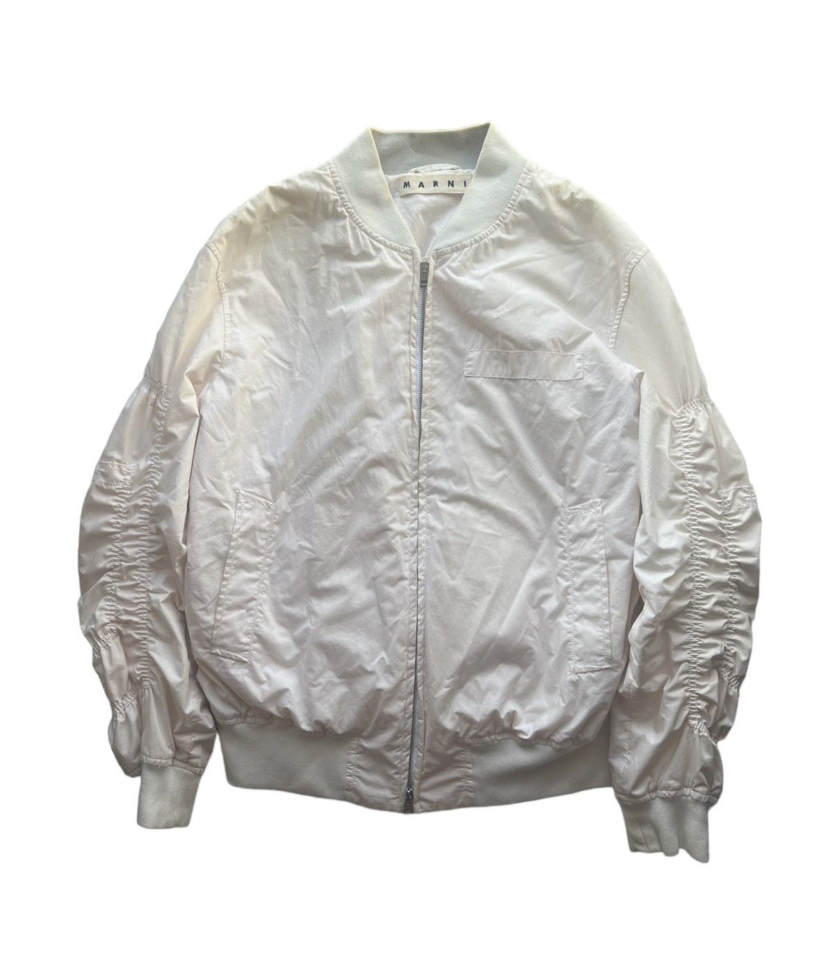 Marni Ruche MA-1 White Bomber Jacket Size US M / EU 48-50 / 2 - 1 Thumbnail