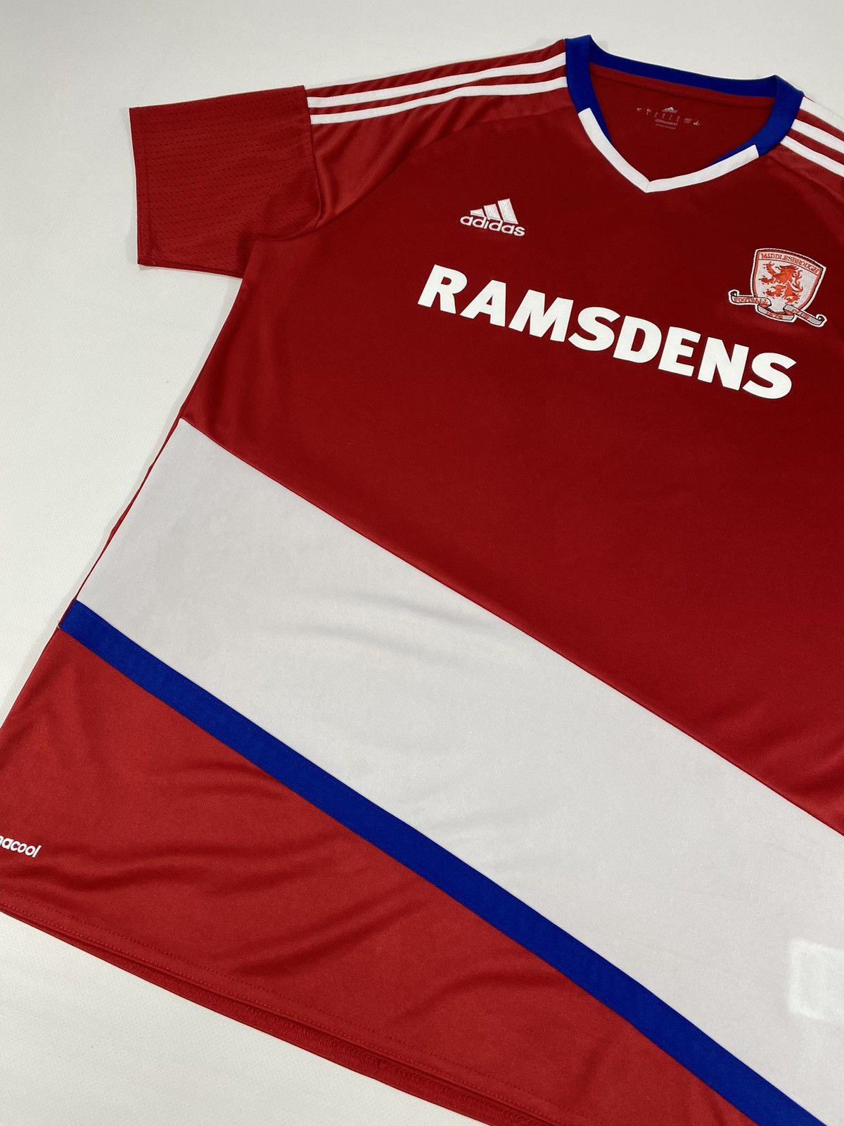 Adidas 2016 2017 Adidas FC Middlesbrough Home Jersey T-shirt Size US L / EU 52-54 / 3 - 4 Thumbnail