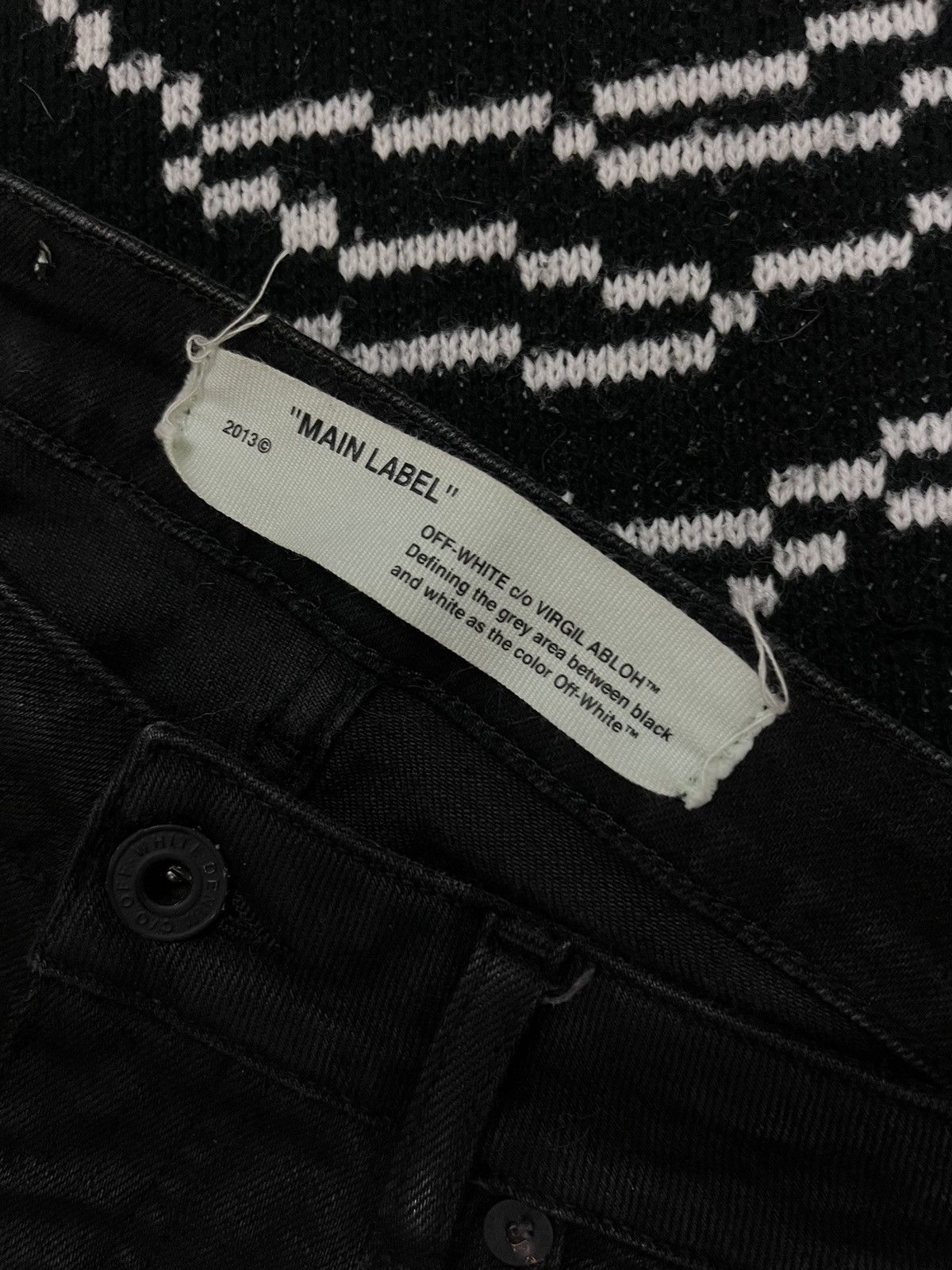 Off-White × Virgil Abloh Diag Skinny Jeans 5 Pockets Size US 27 - 4 Thumbnail