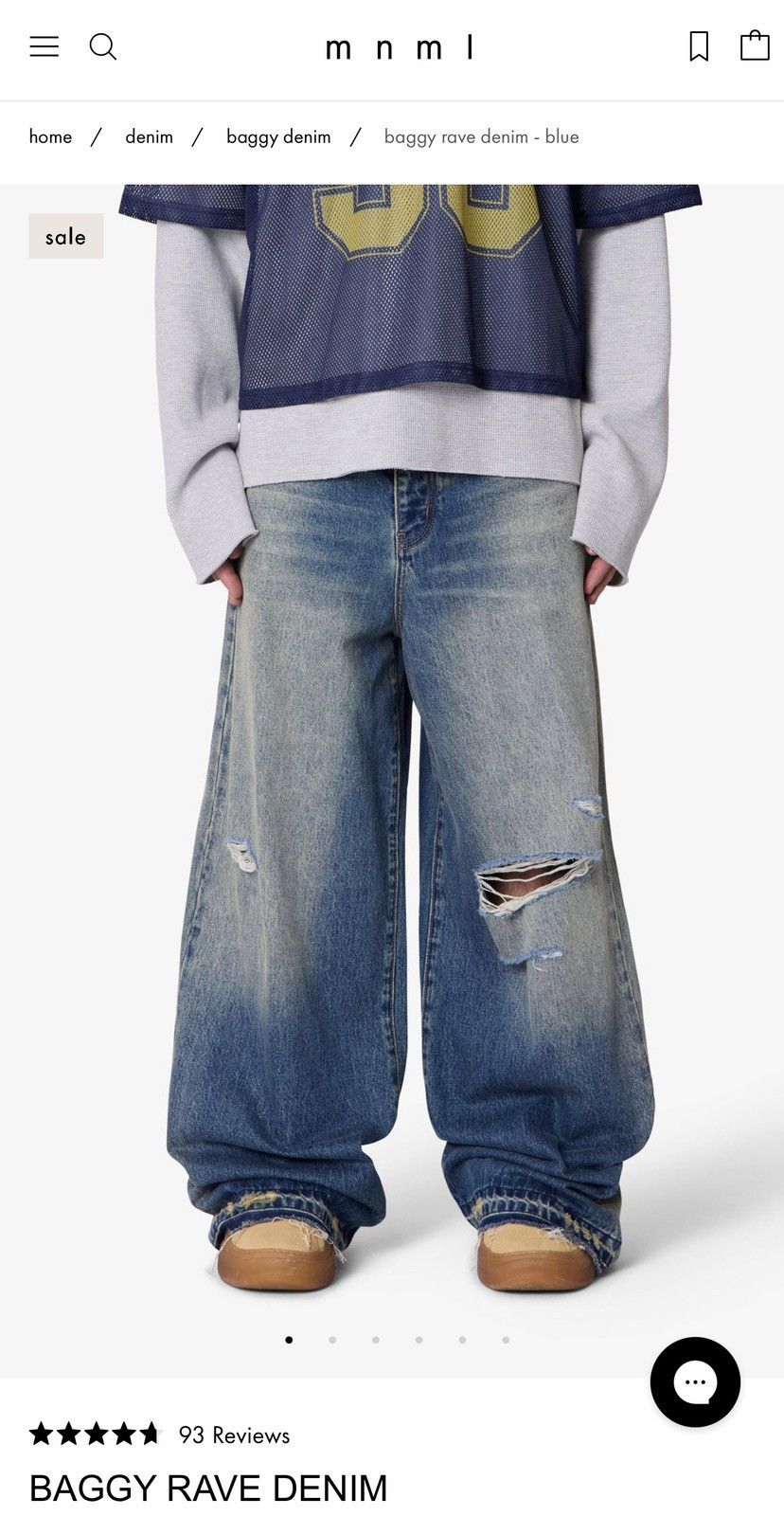 MNML MNML Baggy Rave Denim - Blue / 36 Size US 36 / EU 52 - 9 Thumbnail