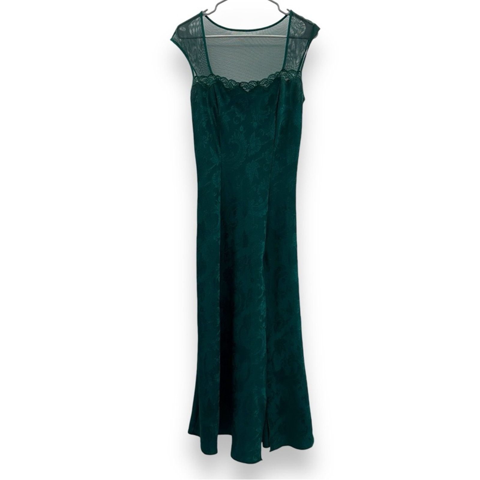 Victoria's Secret Vintage Victoria's Secret Gold Label Green Floral Maxi Dress Size S / US 4 / IT 40 - 1 Thumbnail