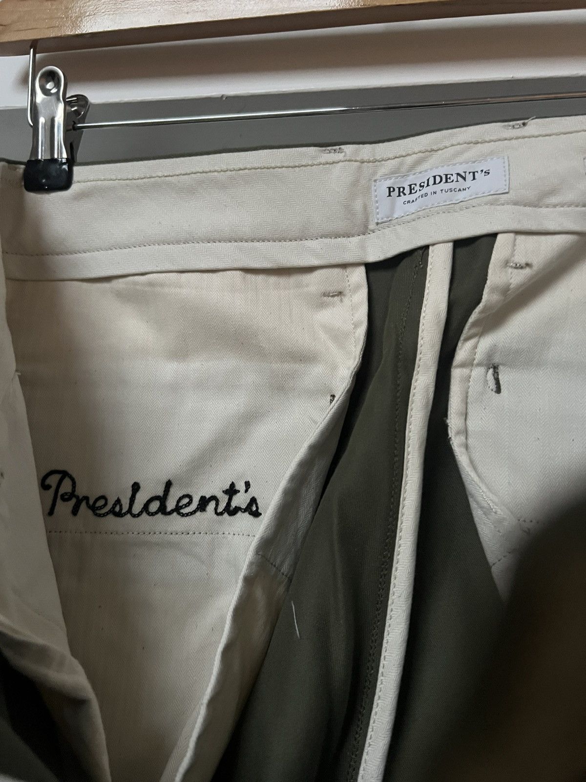 President's President’s Selvedge Chino Military Green / Khaki W31 L28.5 Size US 31 - 5 Thumbnail