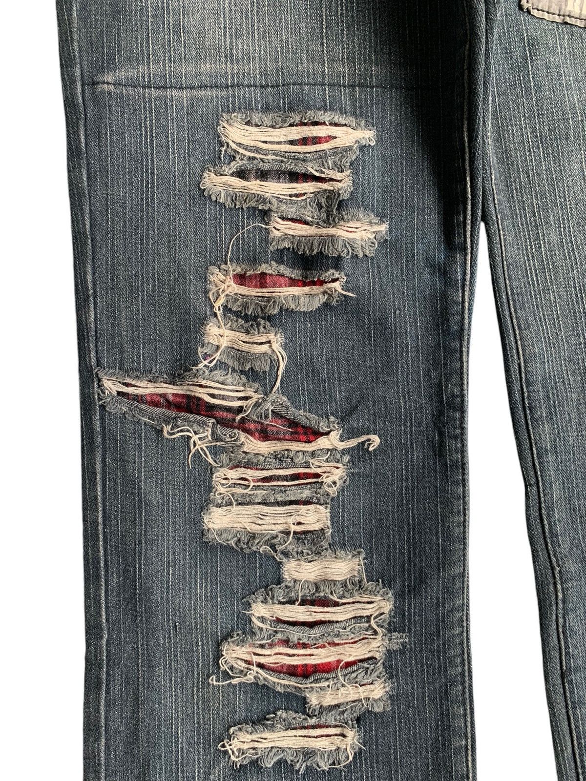 If Six Was Nine Sex Pot Revenge Skull Punk Bondage Style Distressed Denim☠️🎌 Size US 33 - 15 Thumbnail