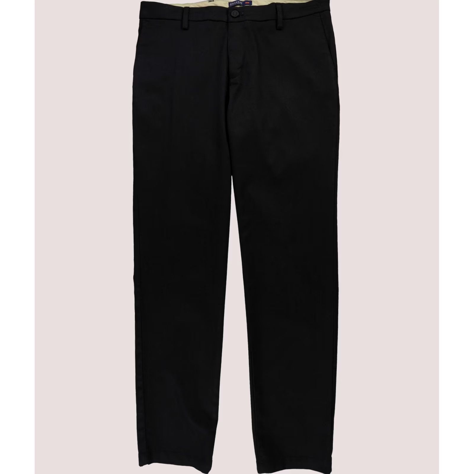 Dockers Dockers Mens Signature Tapered Slim Khakis Casual Pants Black 34W x 34L Size US 34 / EU 50 - 1 Thumbnail