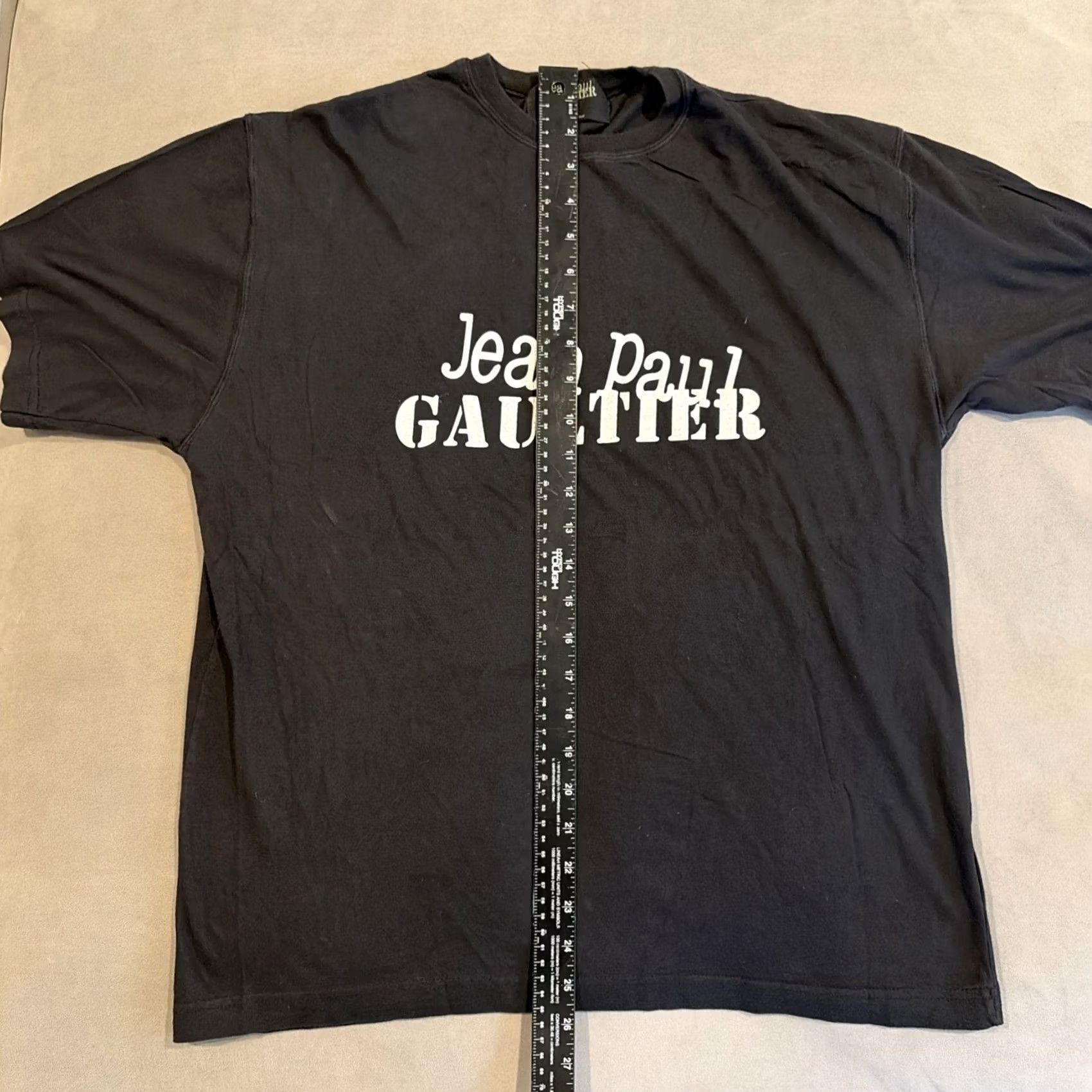 Jean Paul Gaultier VINTAGE Jean Paul Gaultier Maille Big Logo T Shirt Men's Large Black Cotton Short Sleeve Round Neck Size US L / EU 52-54 / 3 - 5 Thumbnail