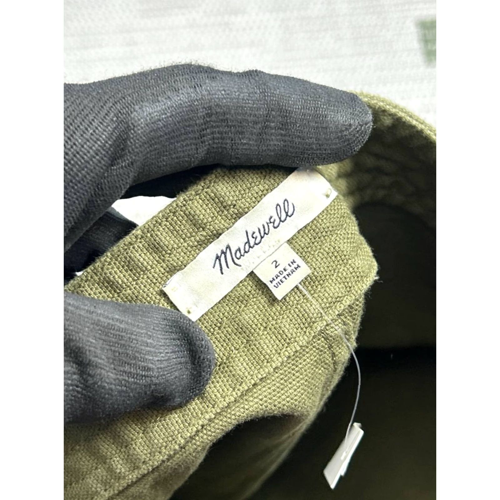 Madewell Madewell Skirt A-Line Womens 2 Green Cotton Stretch Denim Snap Front New Size 26" / US 2 / IT 38 - 7 Thumbnail