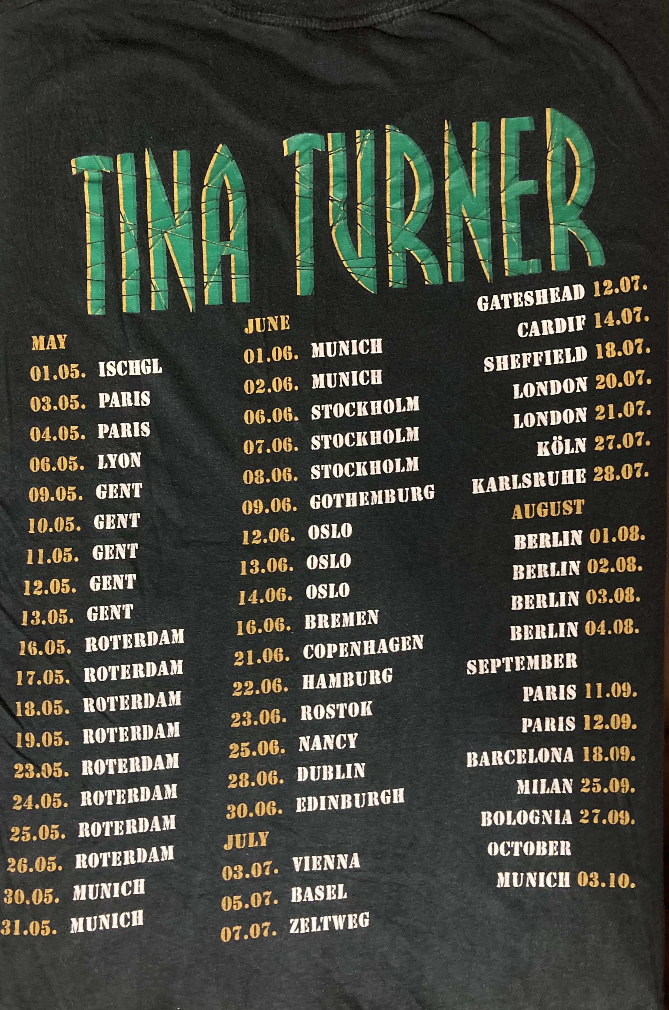 Band Tees Vintage Tina Turner Wildest Dreams Tour Tee 1996 Size US M / EU 48-50 / 2 - 8 Thumbnail