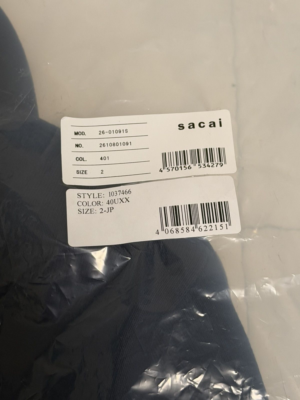 Carhartt Wip × Sacai Sacai x Carhartt WIP Cotton Jersey Hoodie Size Small - 2 JPN Size US S / EU 44-46 / 1 - 8 Thumbnail