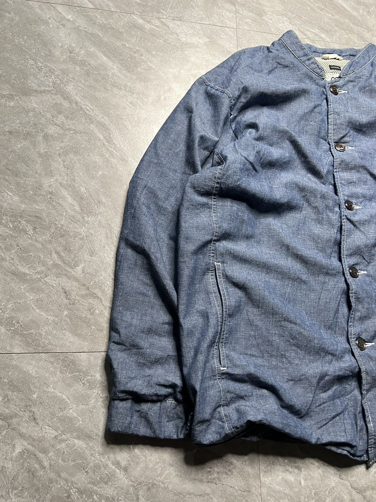 Nanamica Nanamica S/S 23 Chambray Band Collar Jacket Size US L / EU 52-54 / 3 - 4 Thumbnail