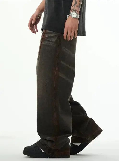 Japanese Brand Madoka x Risa Loose retro simple distressed bootcut jeans Size US 32 / EU 48 - 3 Thumbnail
