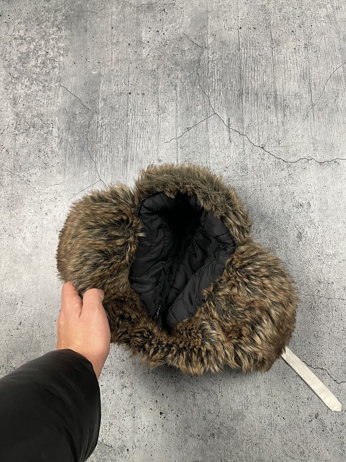 Japanese Brand × Vintage Vintage Crazy Y2k Mohair Fuzzy Hat Ushanka Punk Huge Size ONE SIZE - 6 Thumbnail