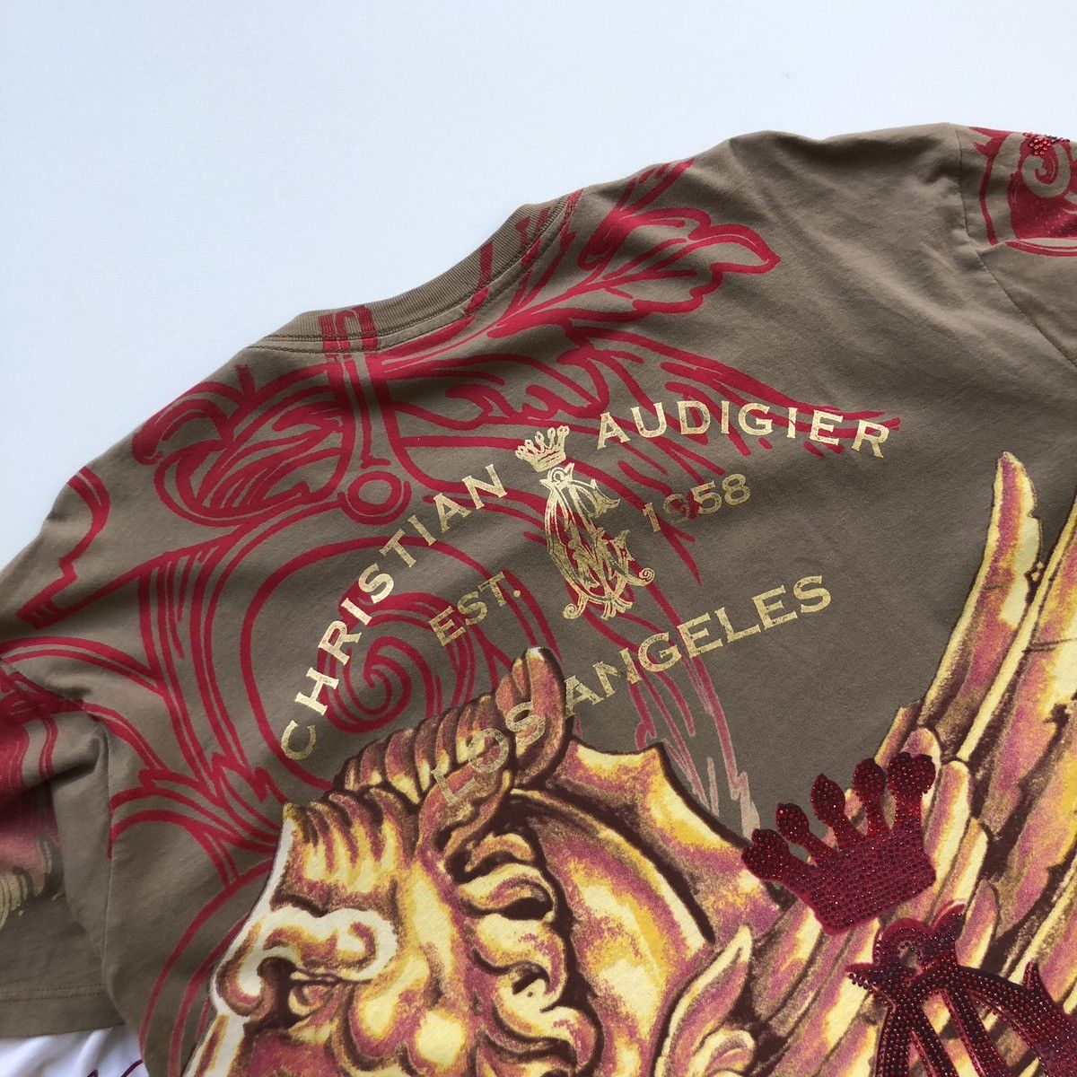 Christian Audigier Christian Audigier Tattoo Flame Printed Glitters Long Sleeve Size US M / EU 48-50 / 2 - 7 Thumbnail